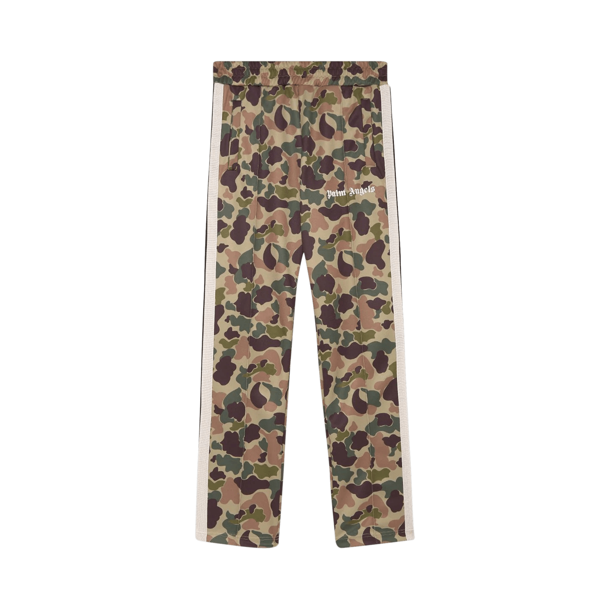 Palm Angels Camo Track Pants 'Military/White'