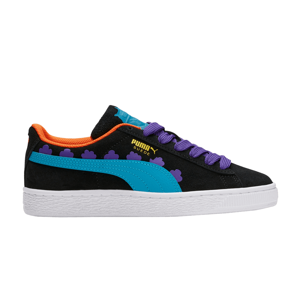 Pre-owned Puma Rugrats X Suede Jr 'black Caribbean Sea'