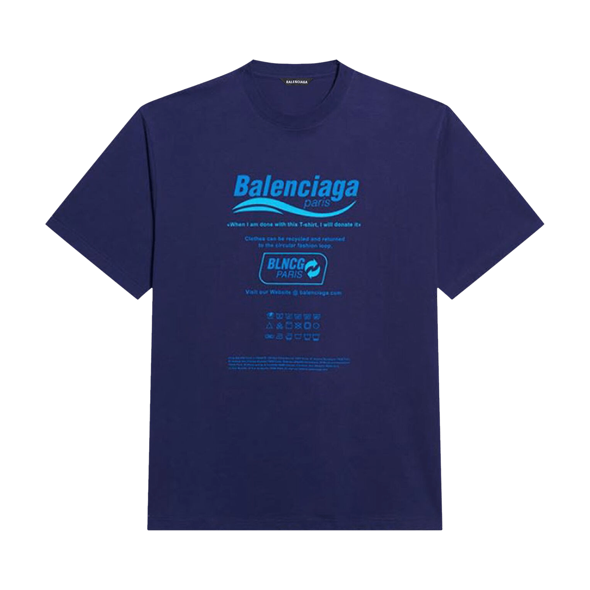 Balenciaga Boxy T-Shirt 'Blue'