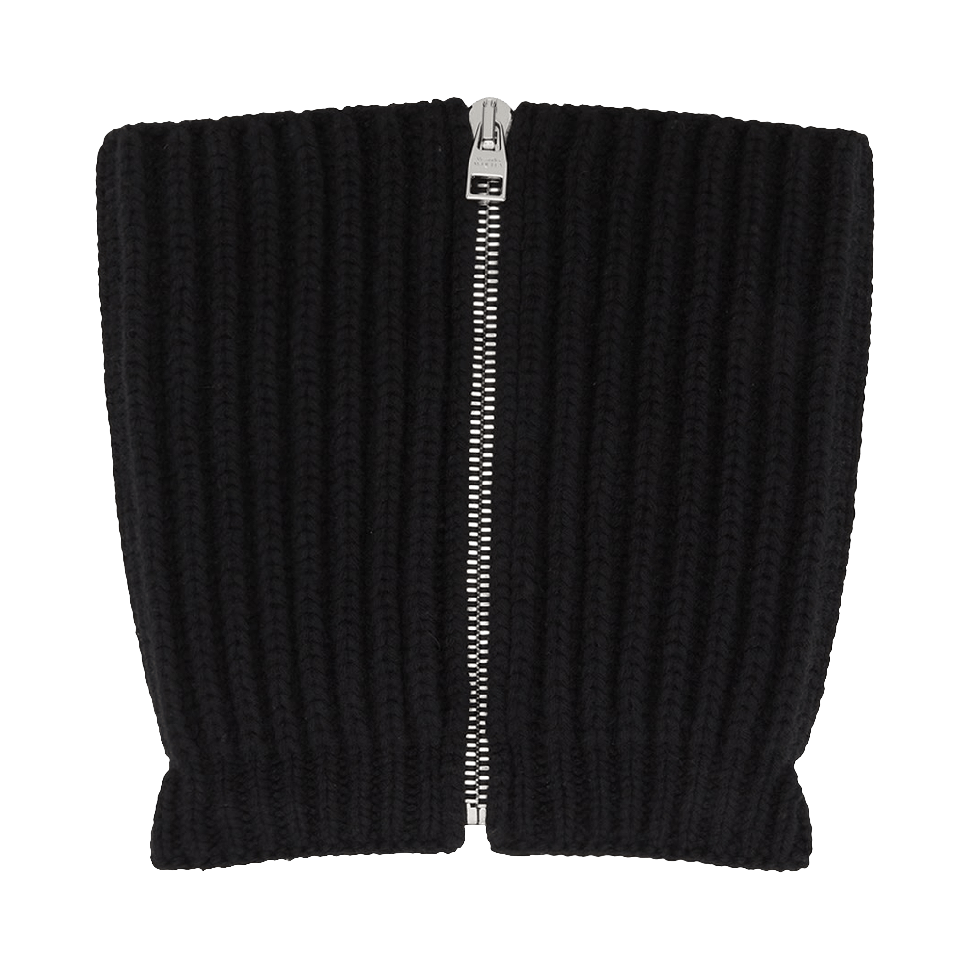 Alexander McQueen Wool And Cashmere Zip Scarf 'Black'