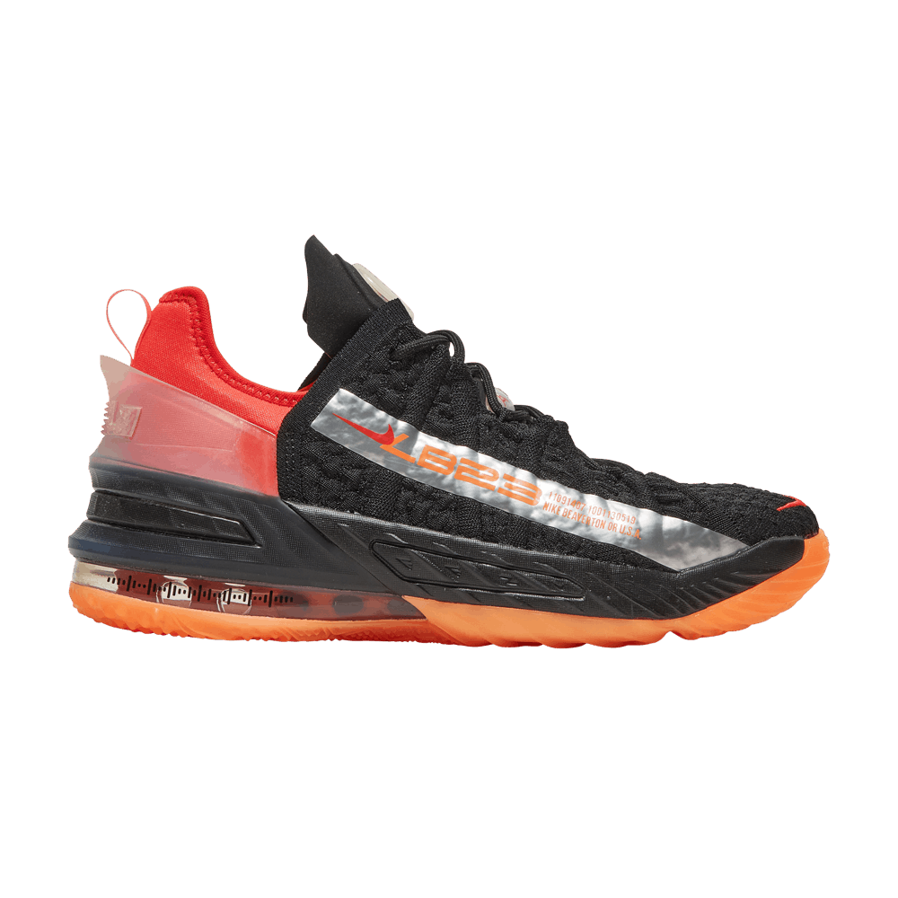 Nike LeBron 18 GS 'Black Crimson Volt'