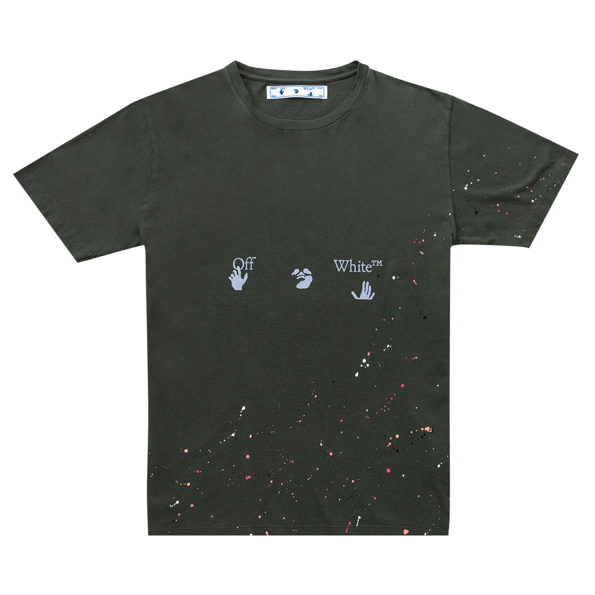 Off-White Vintage Paint Short-Sleeve Tee 'Kombu Green/White'