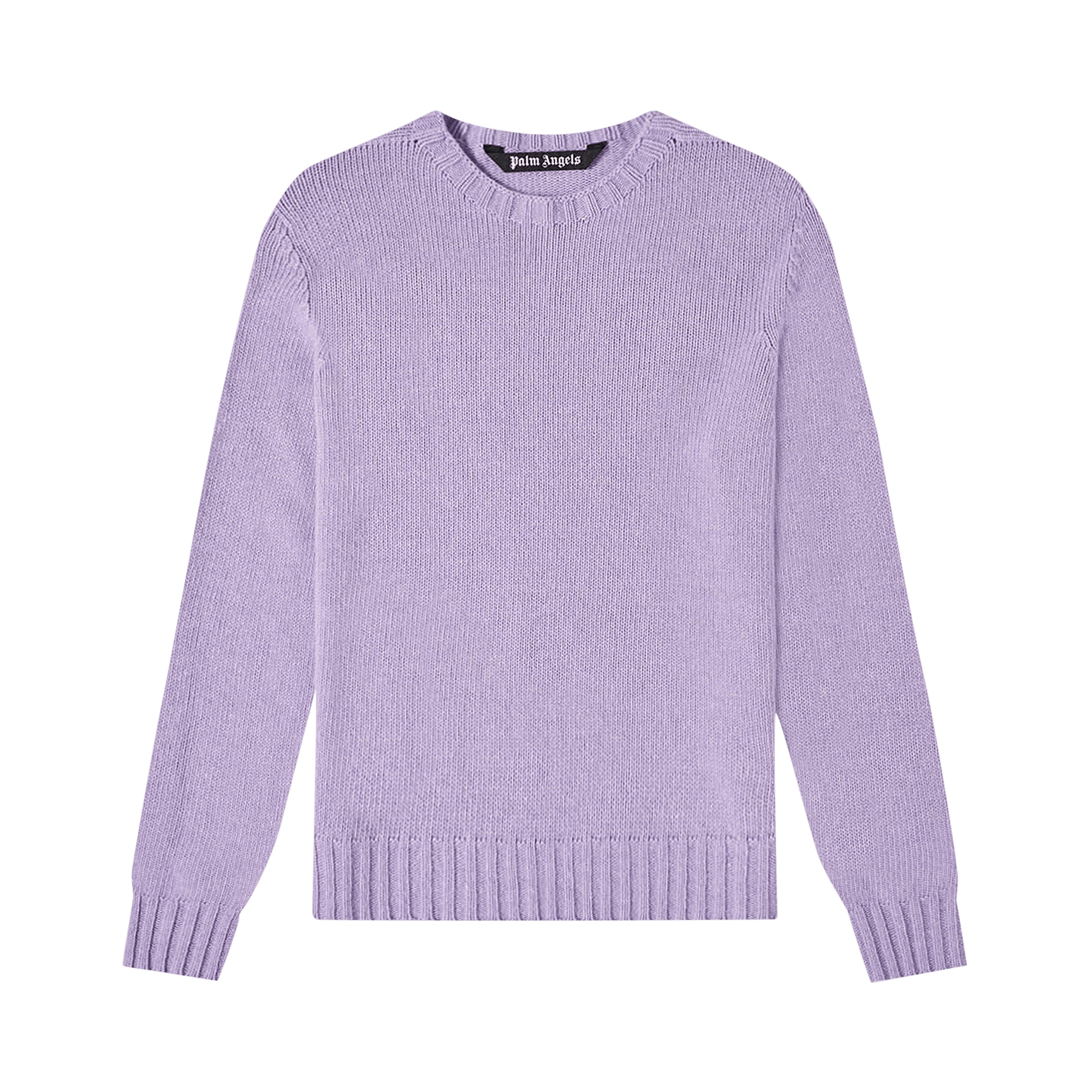 Palm Angels Curved Logo Sweater 'Lilac/Black'
