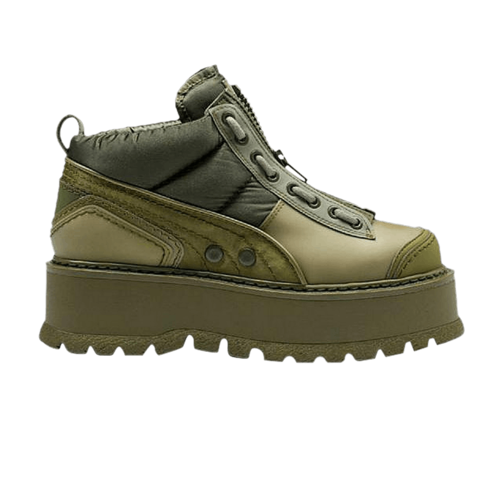 Pre-owned Puma Fenty X Wmns Sneaker Boot Zip 'army Green'