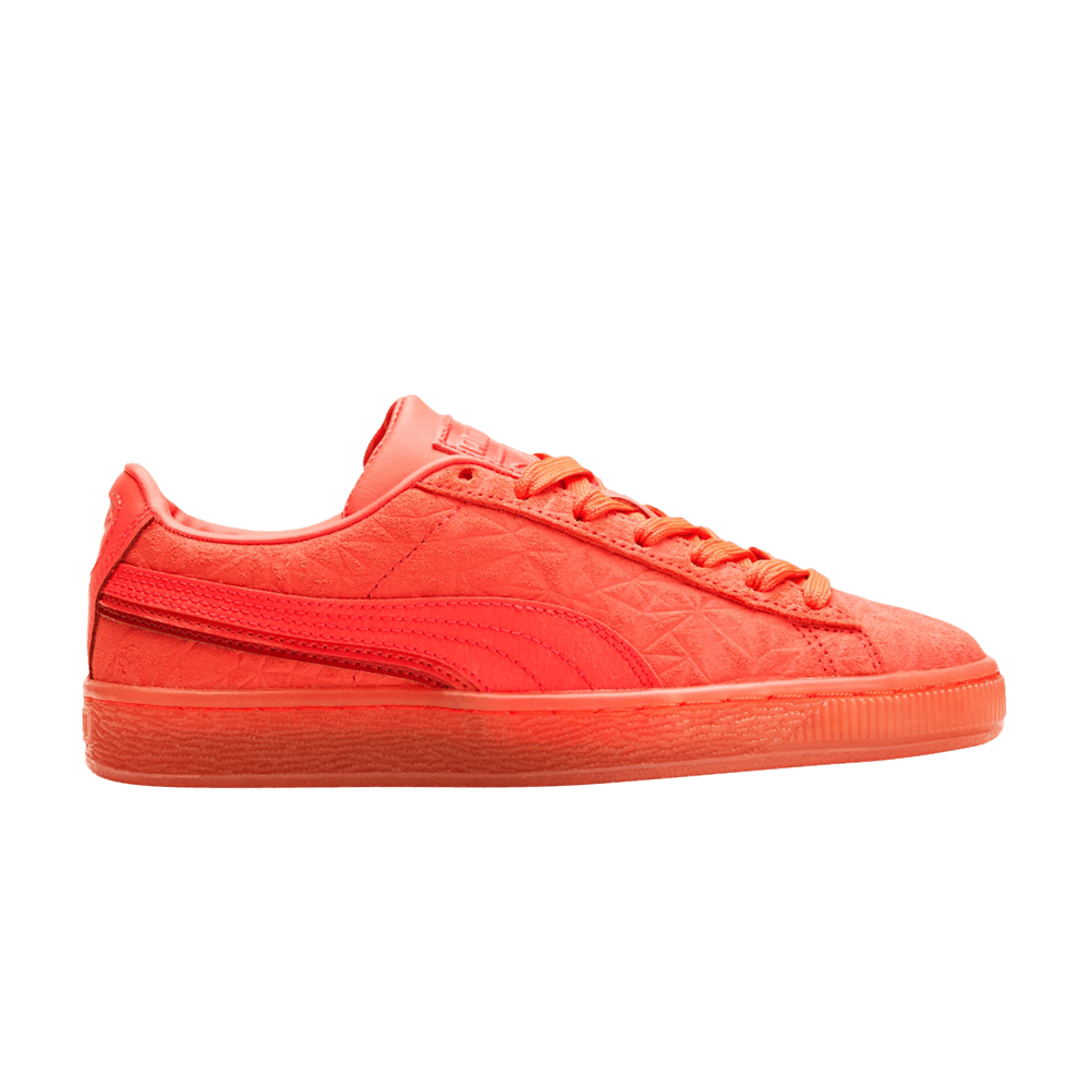 Pre-owned Puma Suede Triplex Mono Jr 'quake - Sunblaze' In Pink