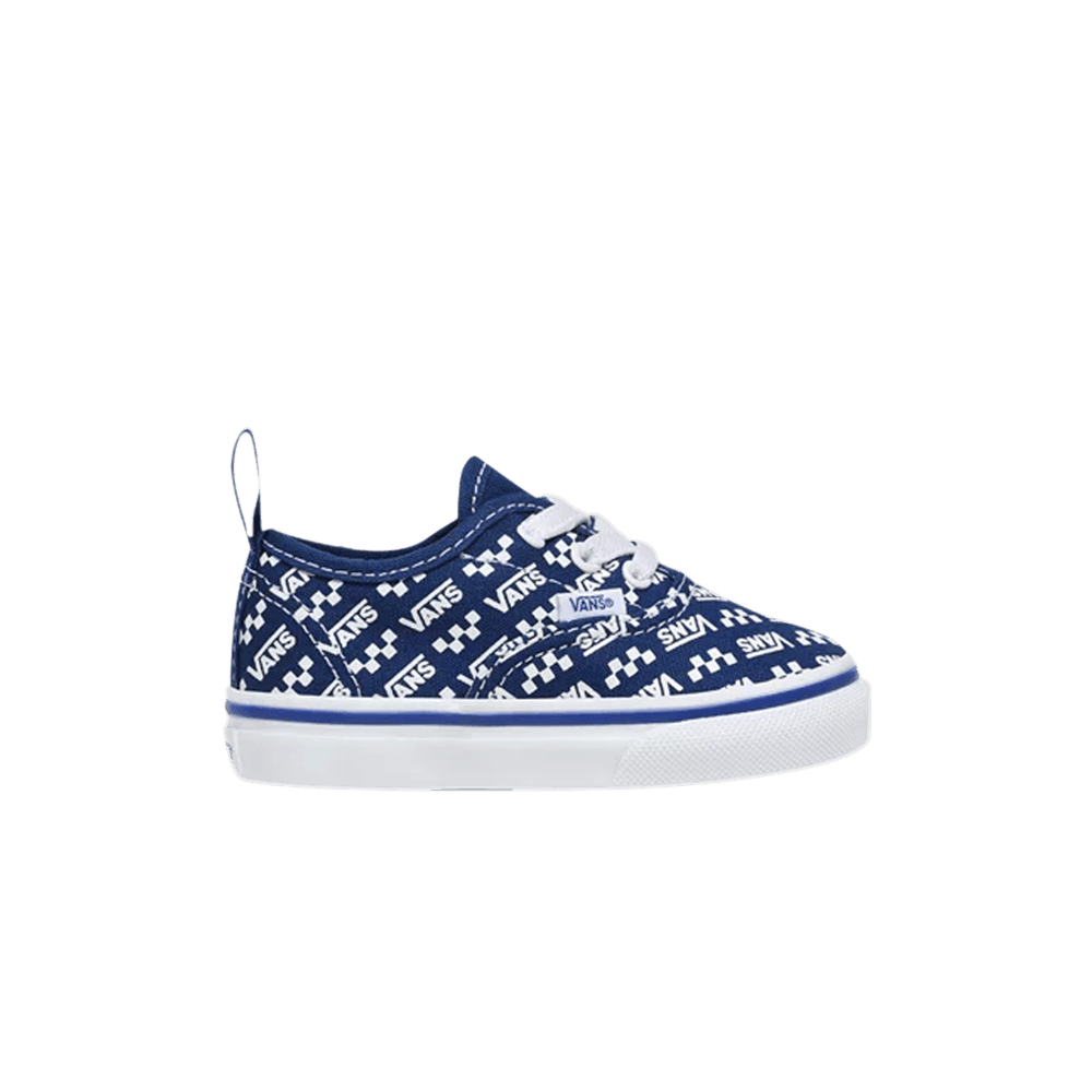 Vans Authentic Elastic Laces Toddler 'Logo Repeat - True Blue'