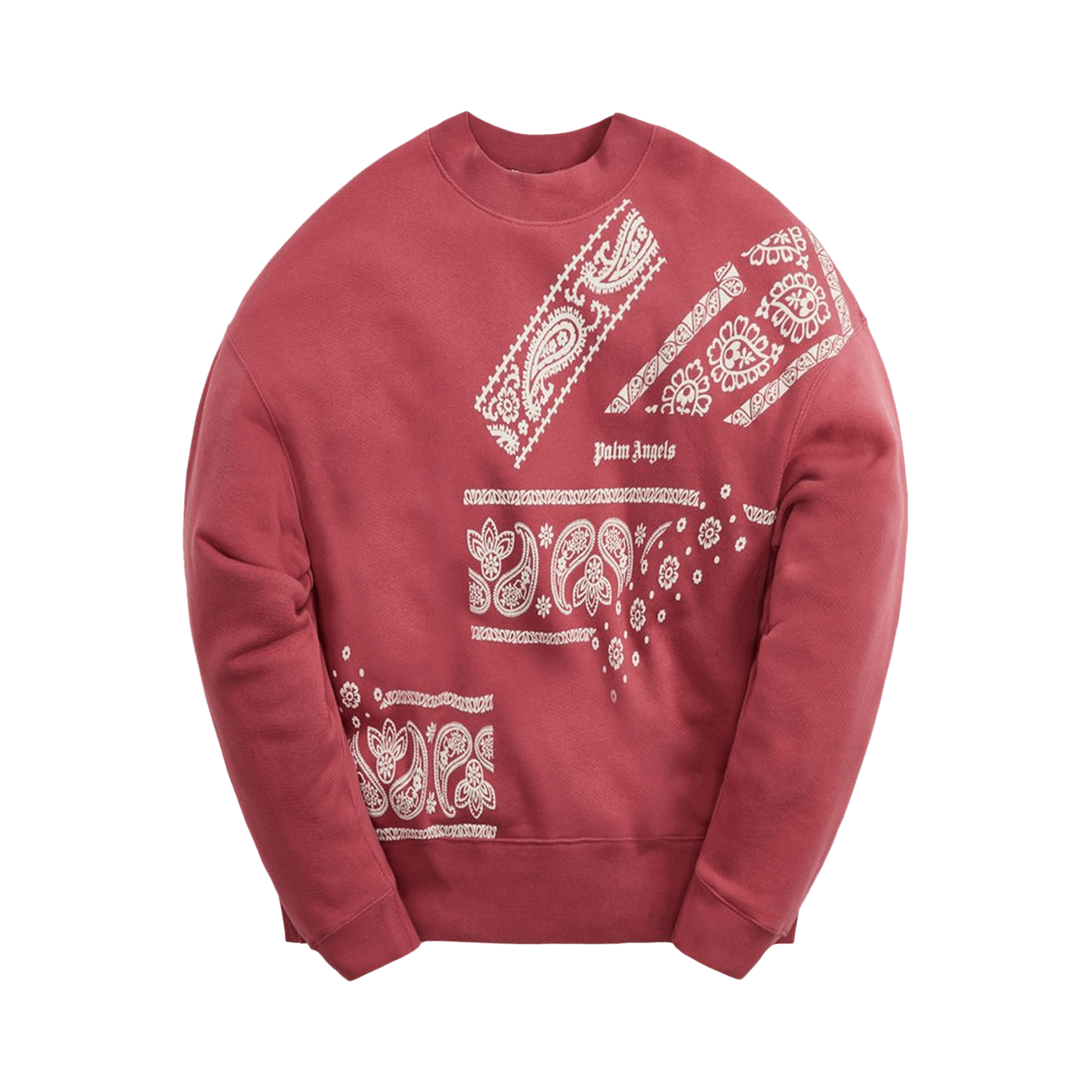 Palm Angels Bandana Print Crew 'Burgundy'