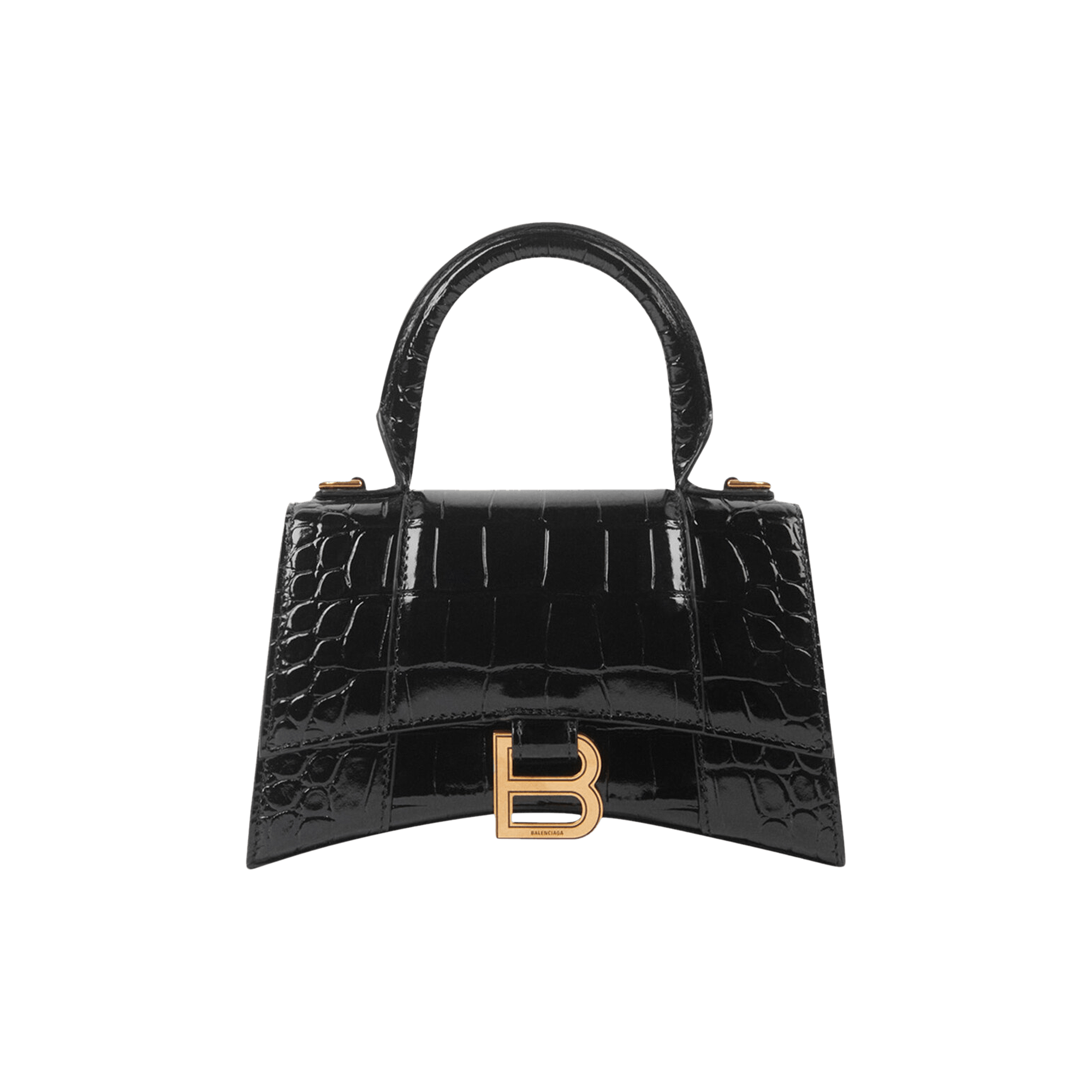 Pre-owned Balenciaga Hourglass Xs Top Handle Bag 'black'