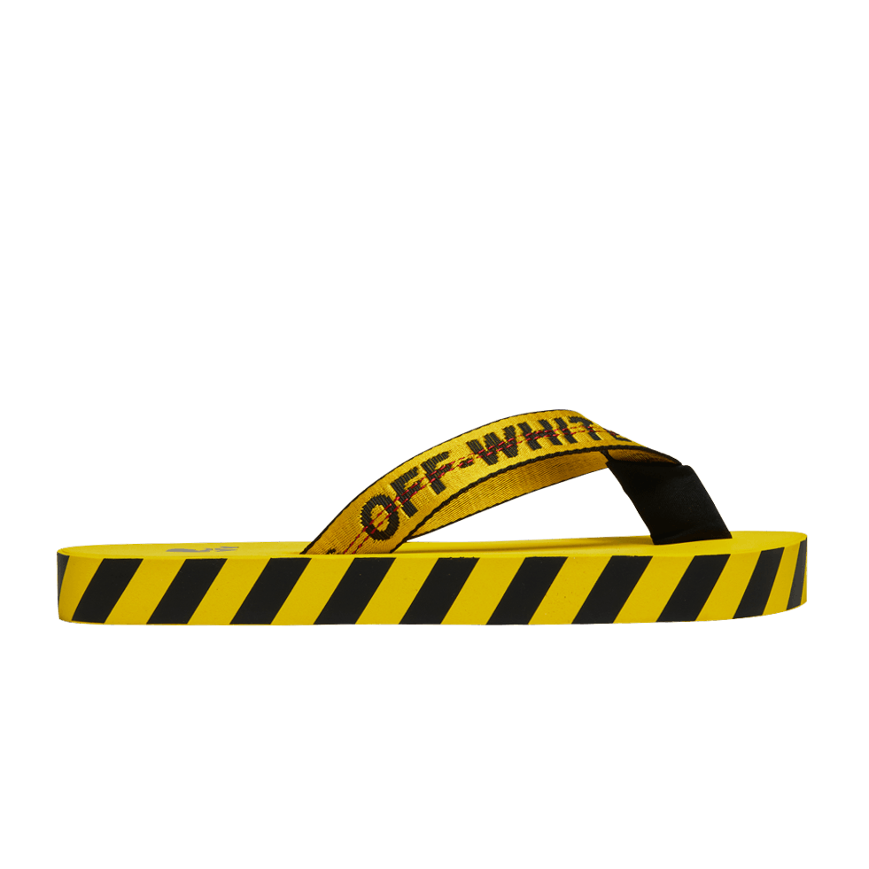 Off-White Industrial Flip Flops 'Logo Tape - Yellow' 2021
