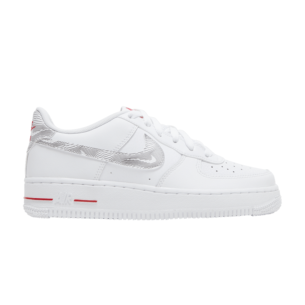 Nike Air Force 1 Low GS 'White University Red'