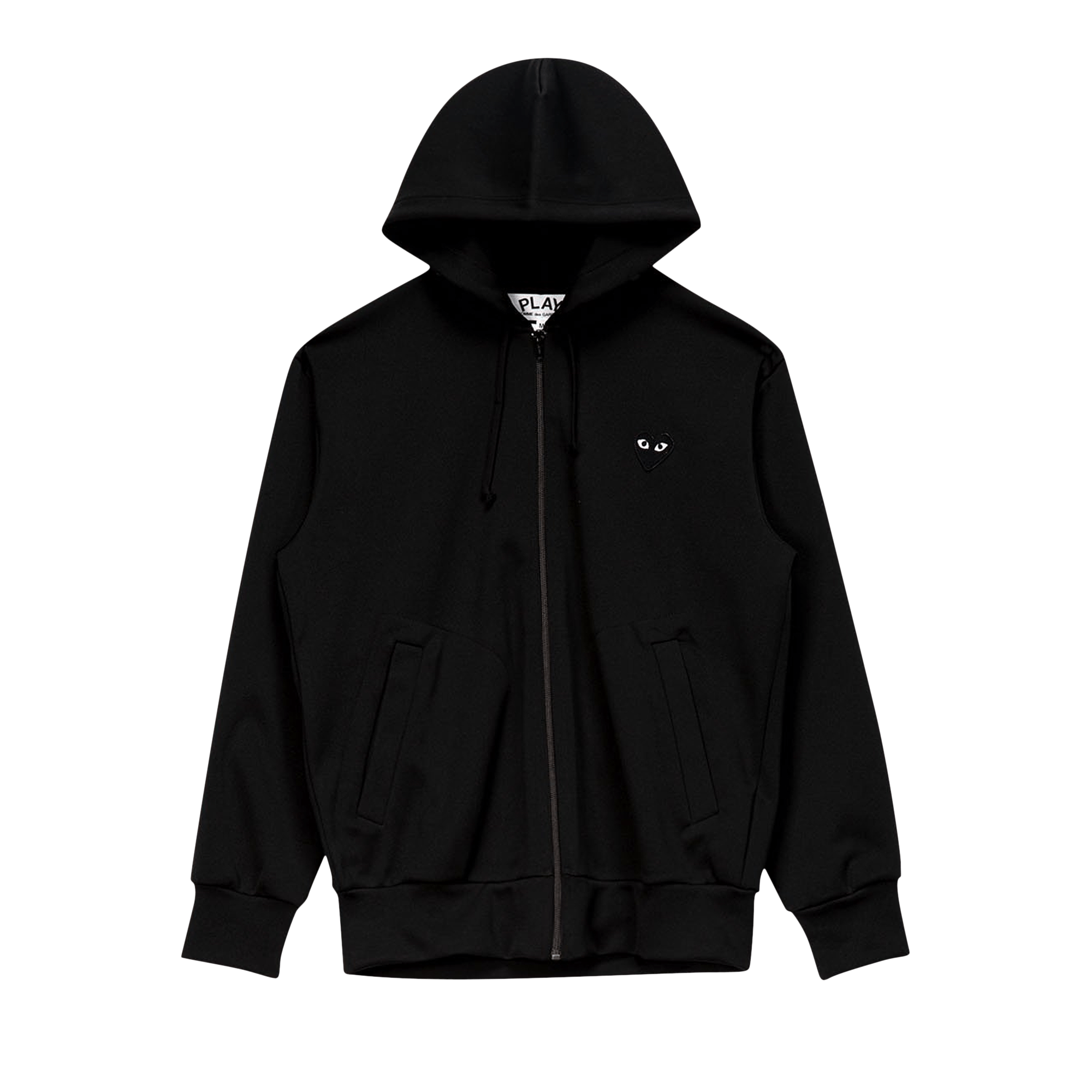 Comme des Garçons PLAY Big Heart Zip Up Sweatshirt 'Black'