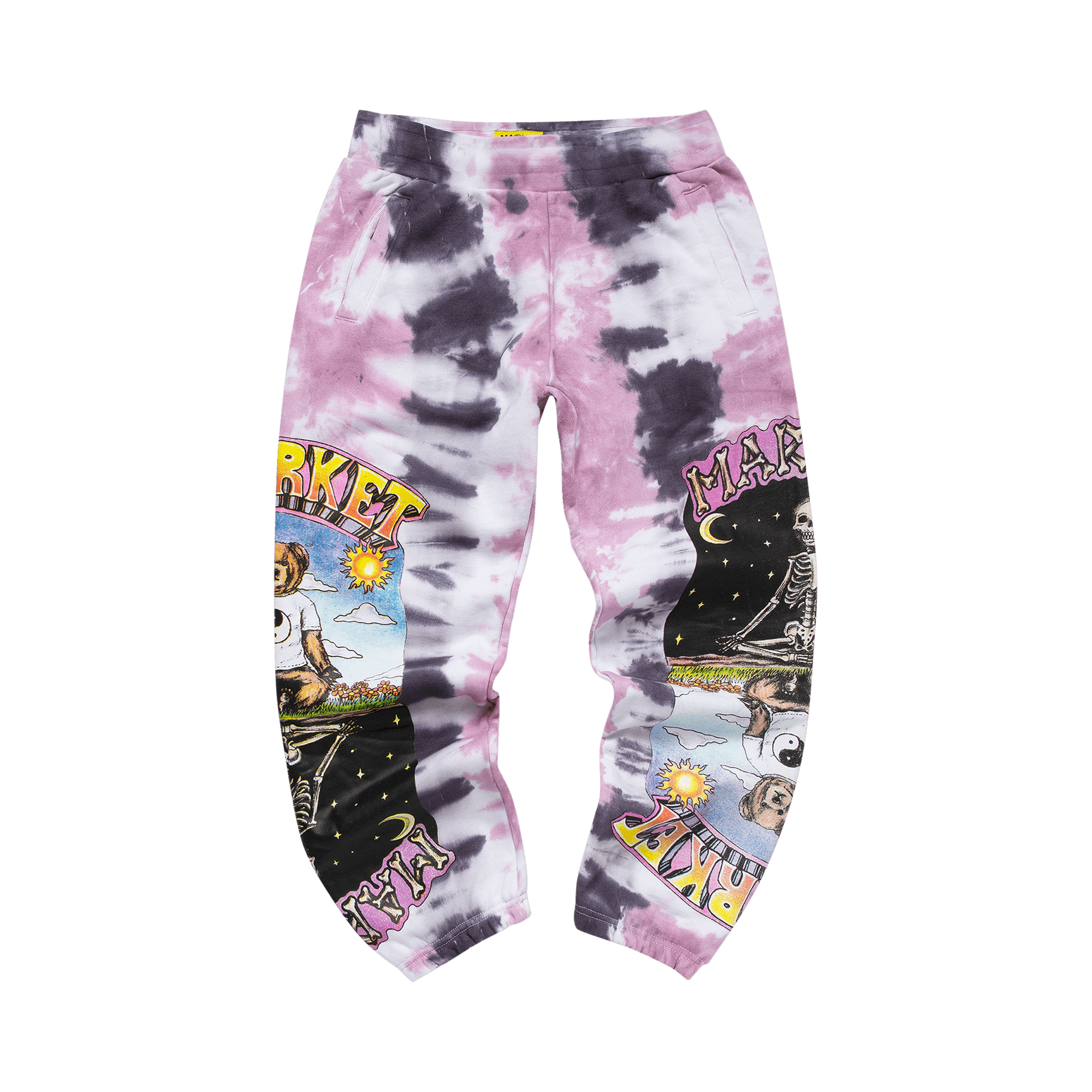 Pre-owned Market Namaste Bear Day And Night Sweatpants 'lavender Lizard Tie-dye' In Purple