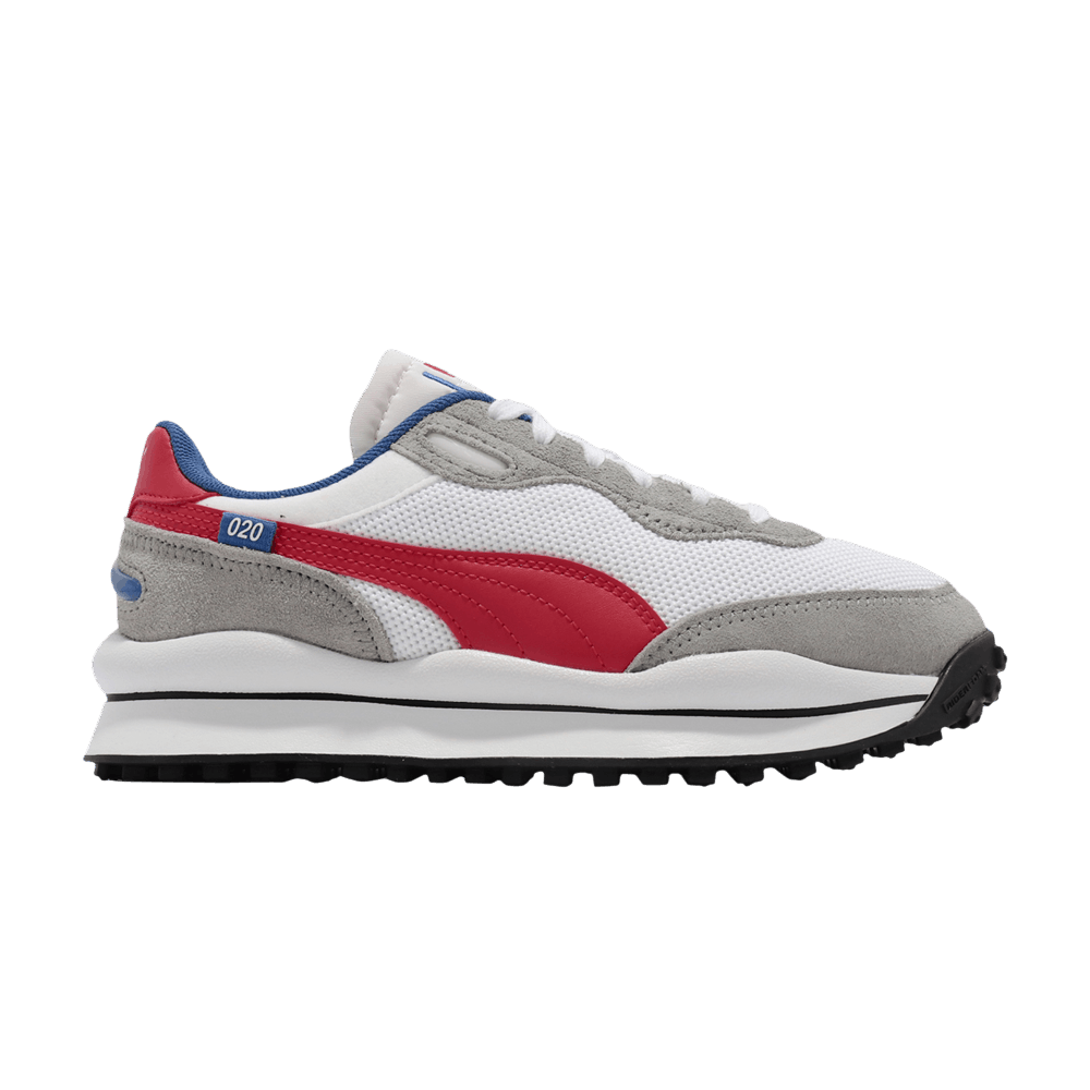 Puma Style Rider Play On SD Mesh 'White Scarlet'