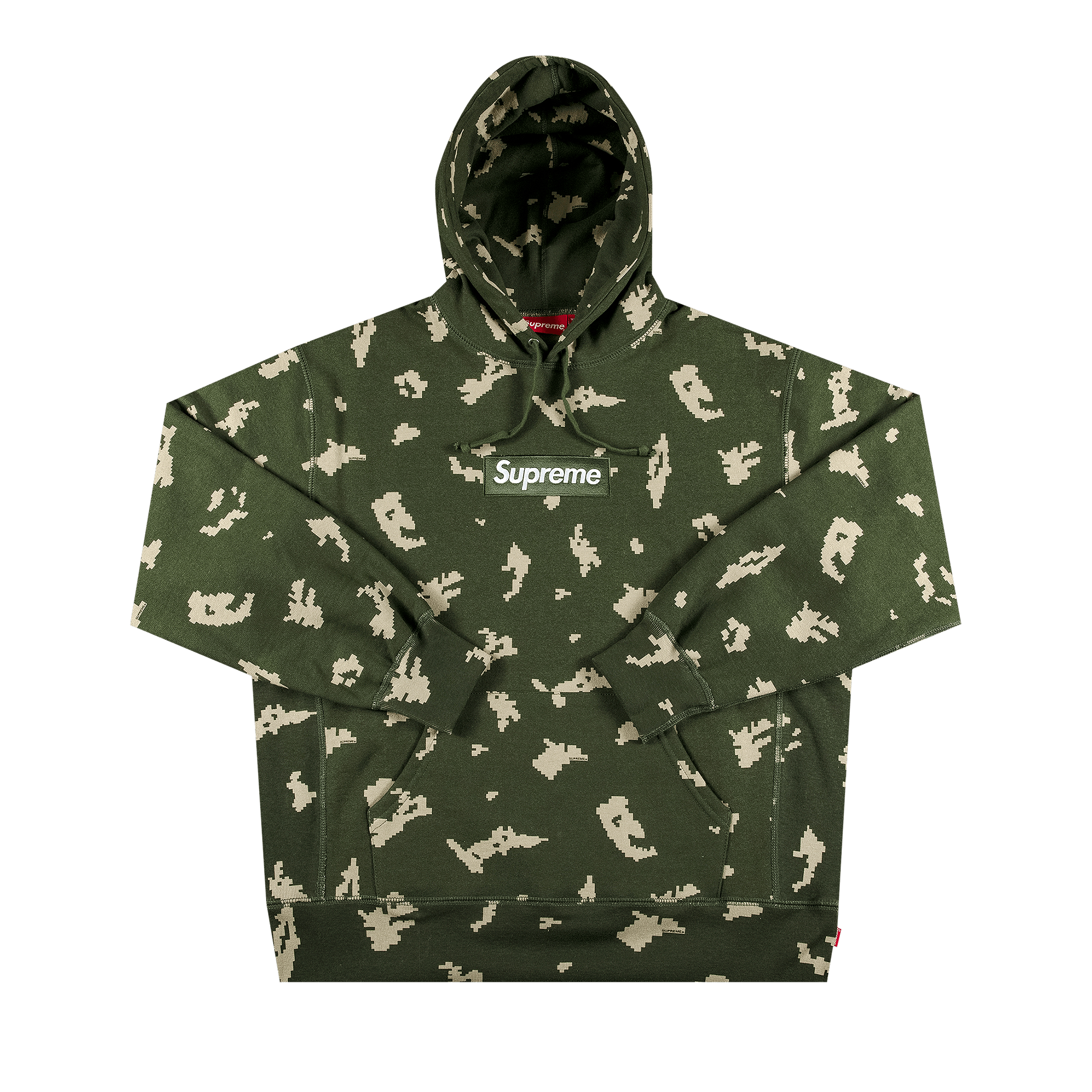 Supreme Box Logo Hooded Sweatshirt 'Olive Russian Camo'