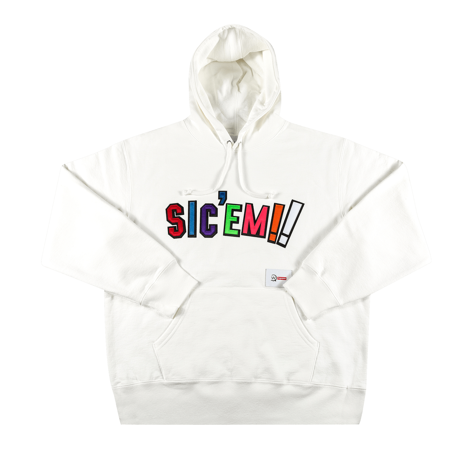 Supreme x WTAPS Sic'em! Hooded Sweatshirt 'White'
