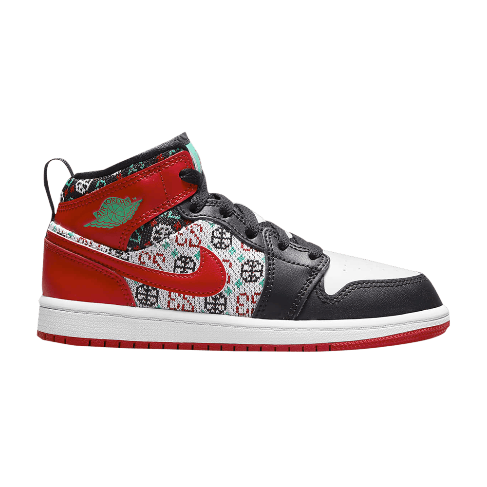 Air Jordan 1 Mid SE PS 'Ugly Christmas Sweater'
