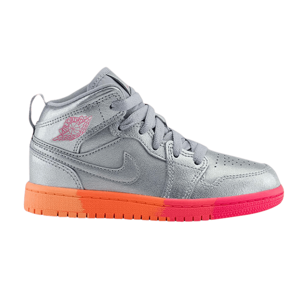 Pre-owned Air Jordan 1 Mid Ps 'metallic Silver Pink Crimson'
