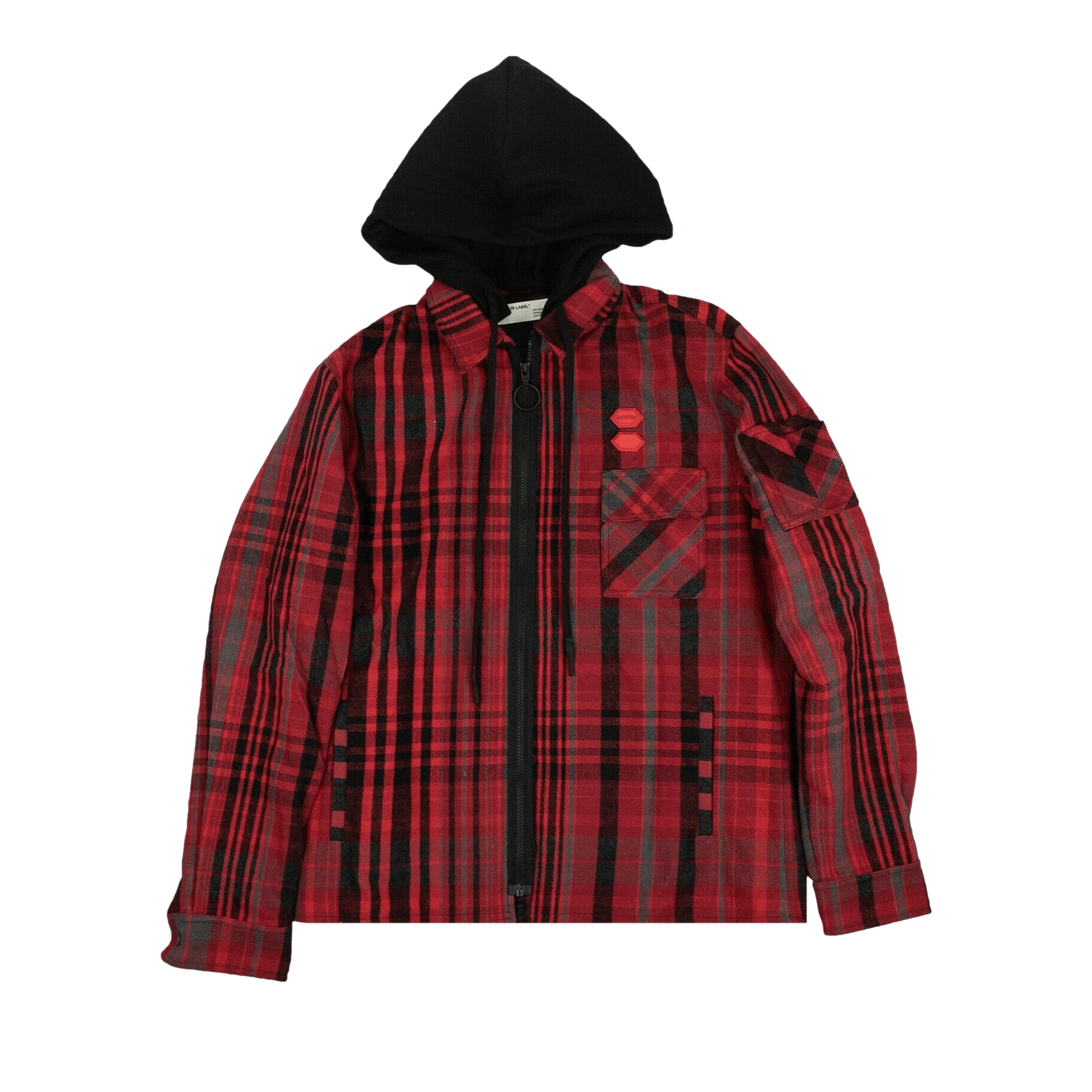 Off-White Layered Flannel Shirt 'Red'