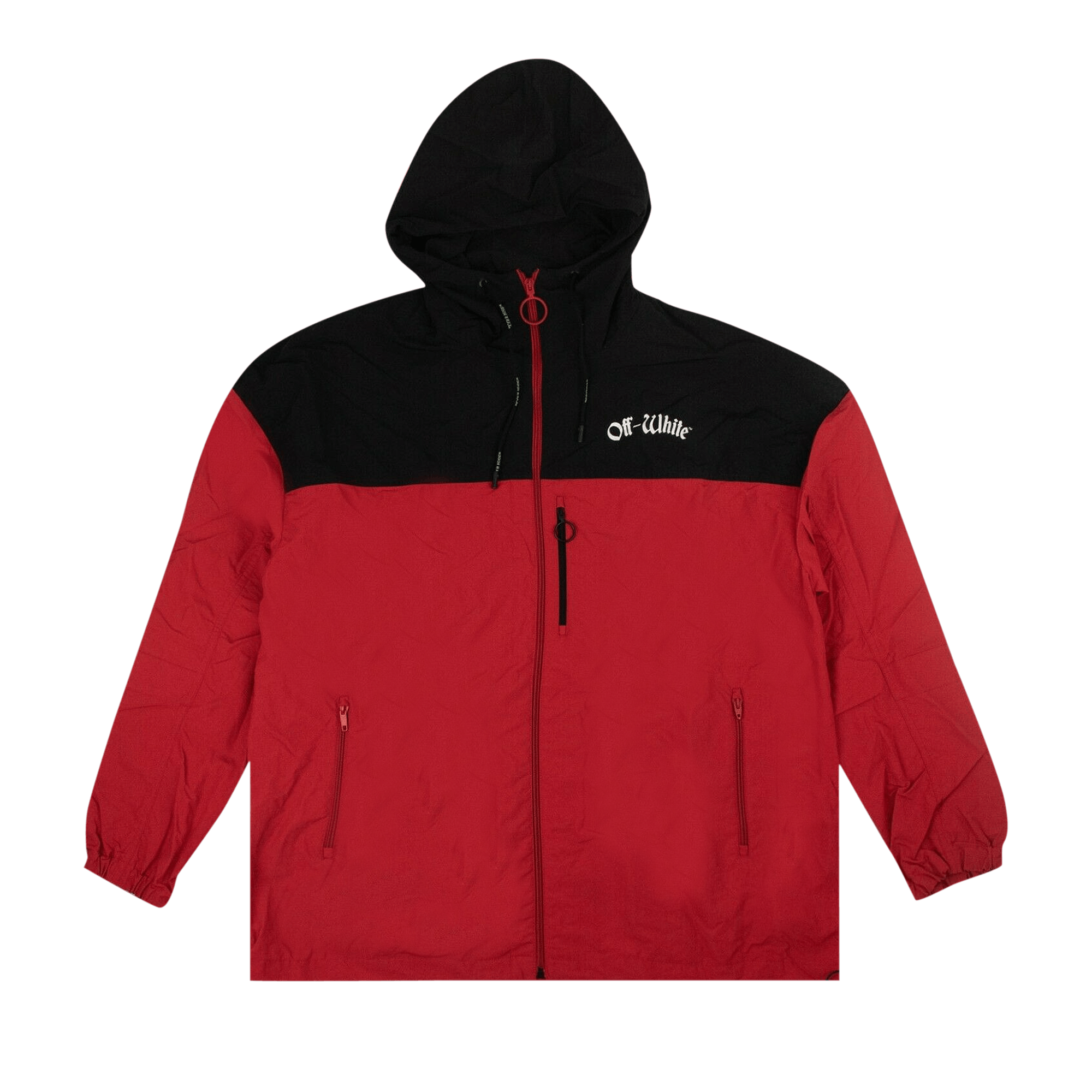 Off-White Logo Hoodie 'Red'