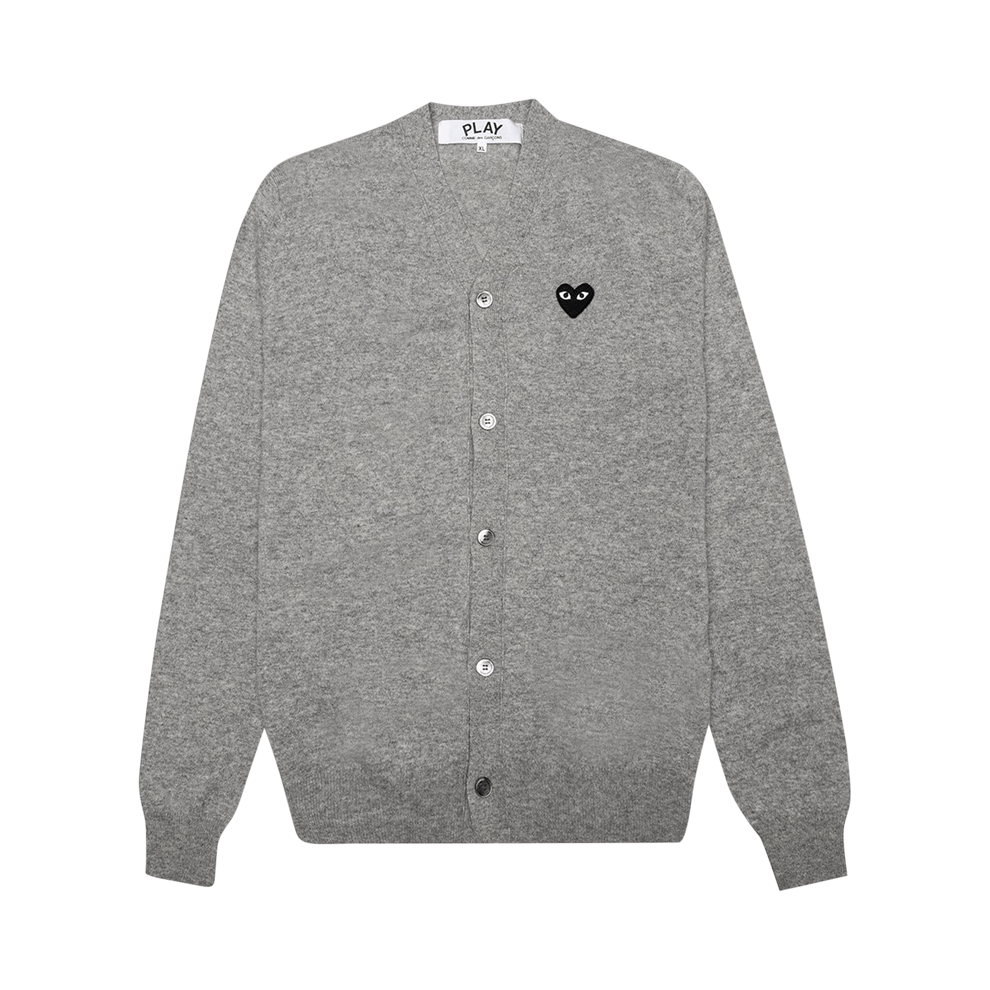 Comme des Garçons PLAY Heart Wool Cardigan 'Gray'