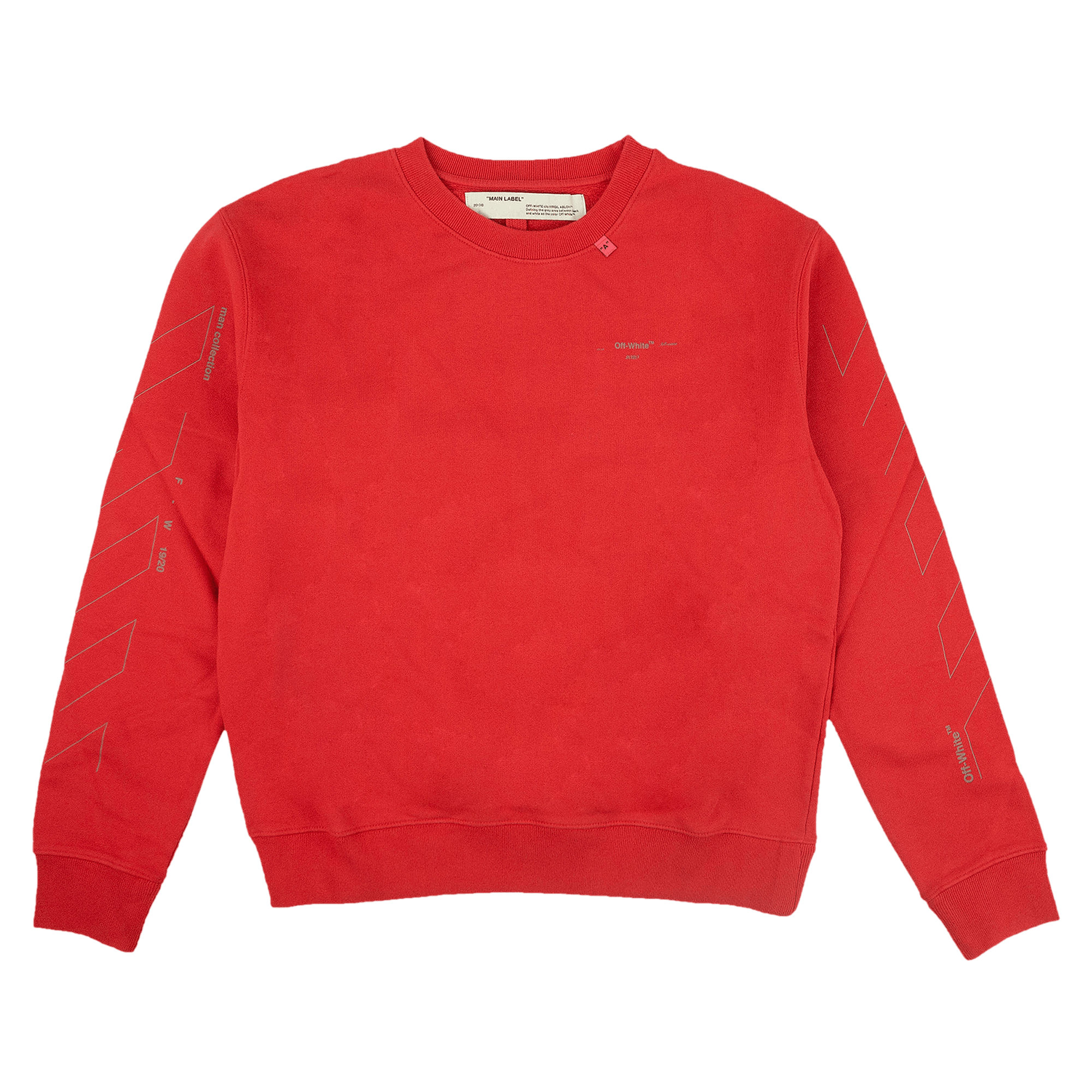 Off-White Diagonal Print Sweatshirt 'Red'