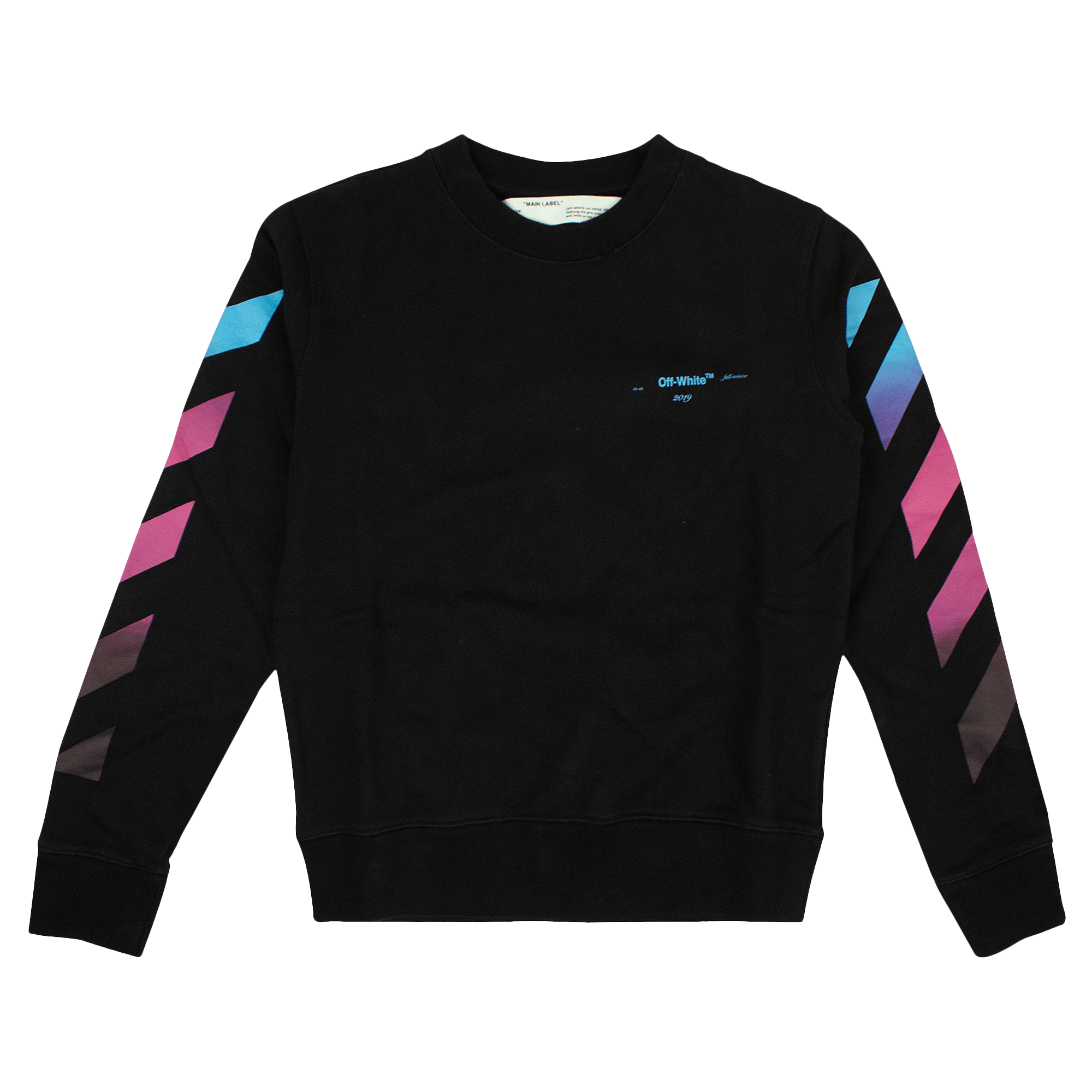 Off-White Striped Crewneck Sweatshirt 'Black'