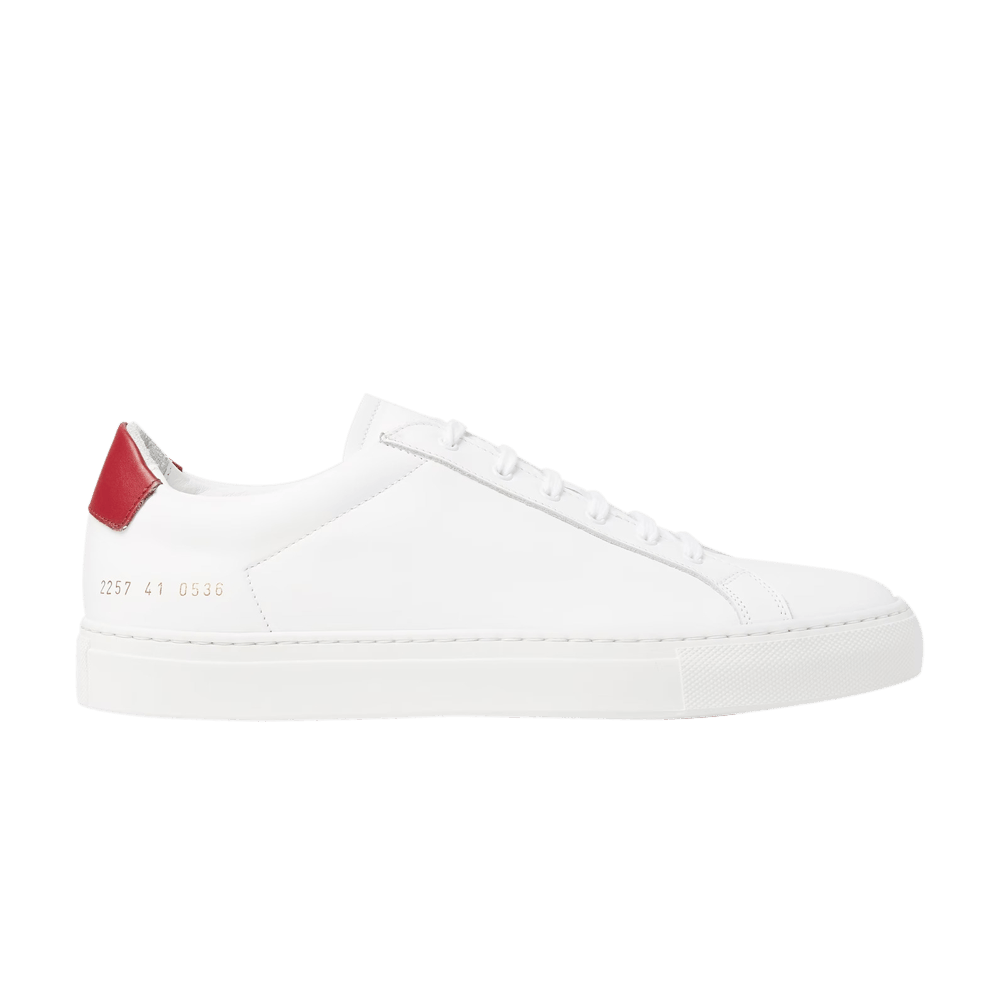 Pre-owned Common Projects Achilles Retro Low 'white Red'