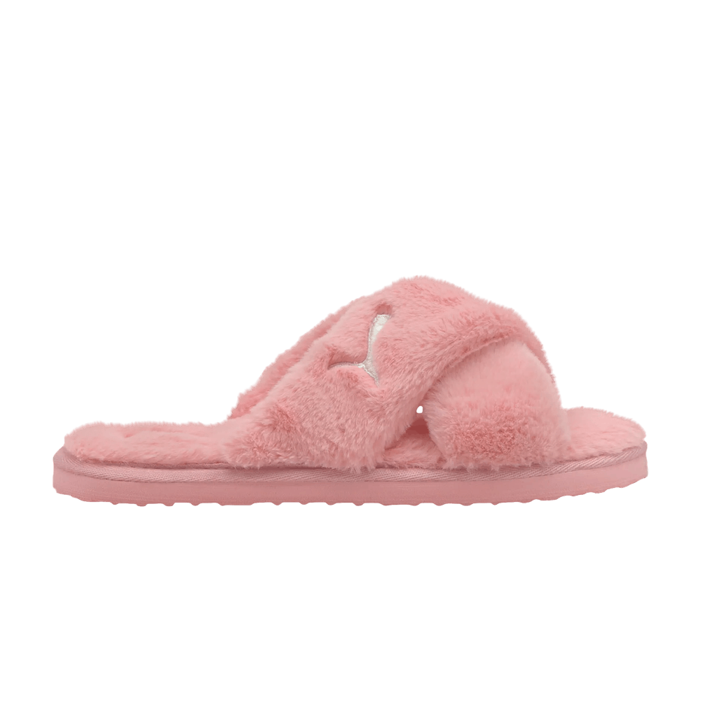 Pre-owned Puma Wmns Fluff X Strap Slide 'lotus' In Pink