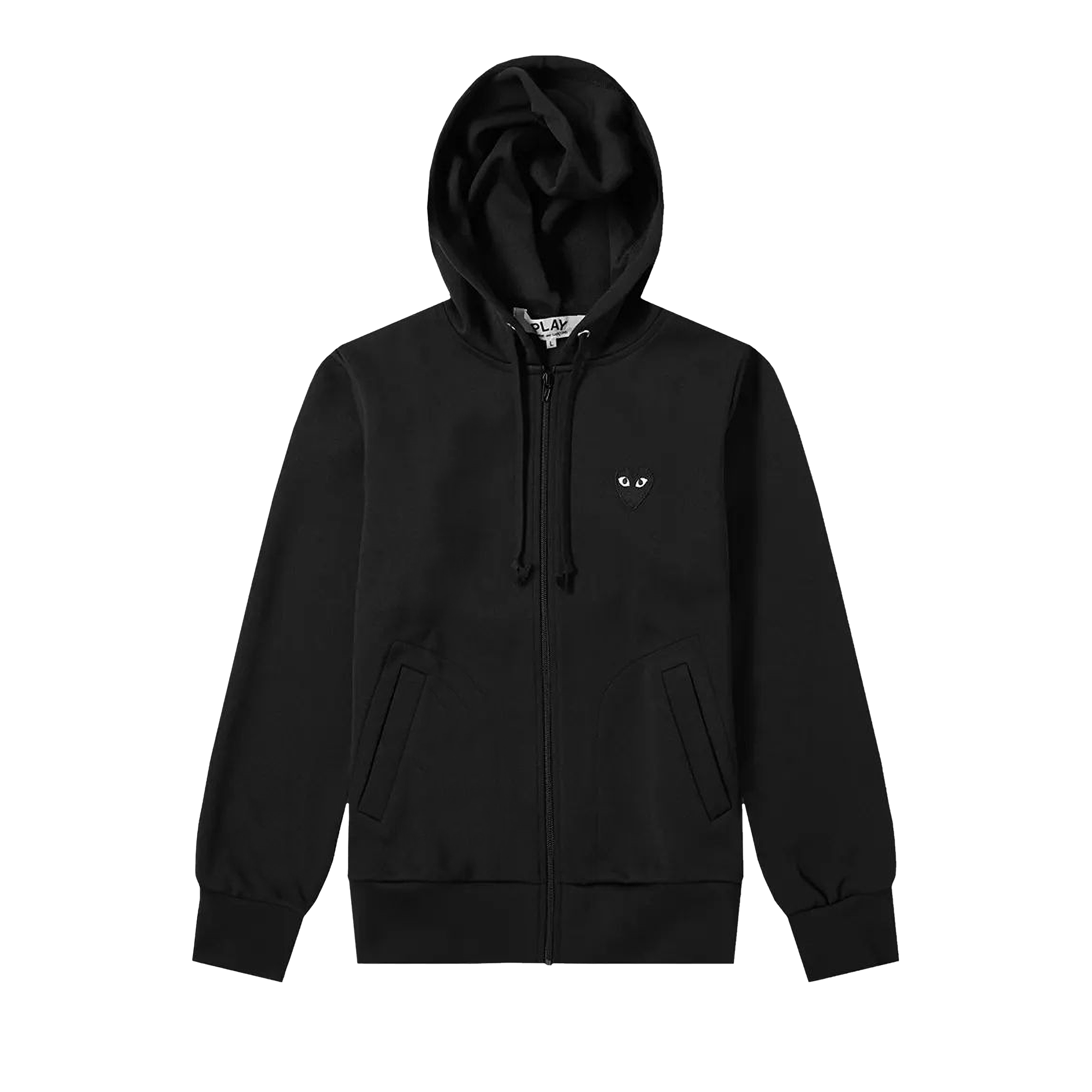 Comme des Garçons PLAY Big Heart Logo Zip Up Hoodie 'Black'