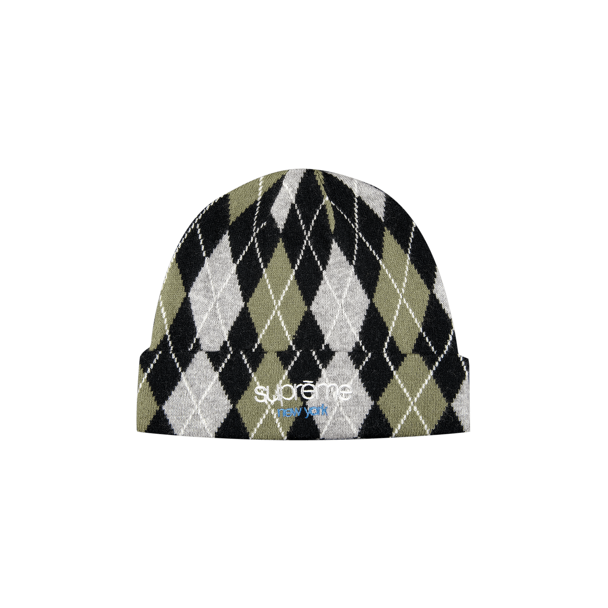 Supreme Argyle Cashmere Beanie 'Black'