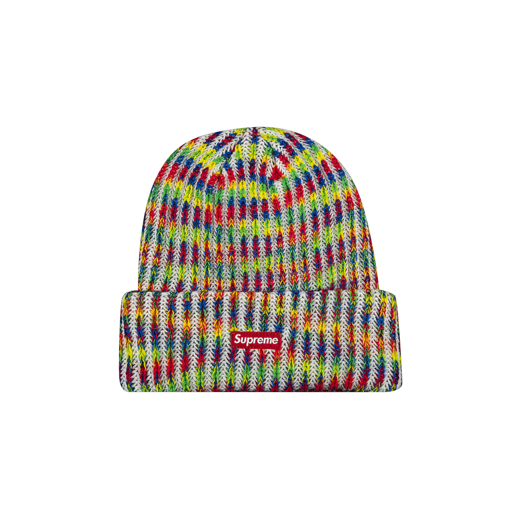 Supreme Rainbow Knit Loose Gauge Beanie 'White'