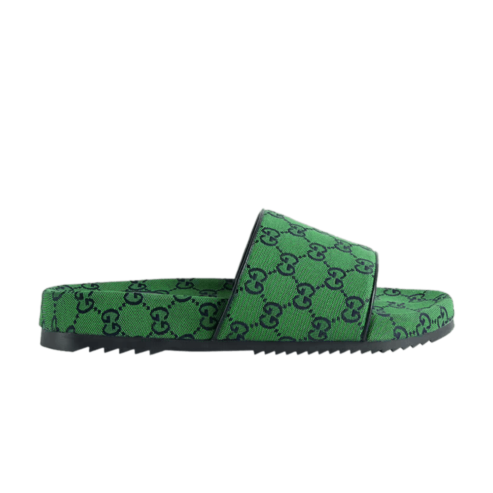 Gucci GG Canvas Slide Sandal 'Green Monogram'