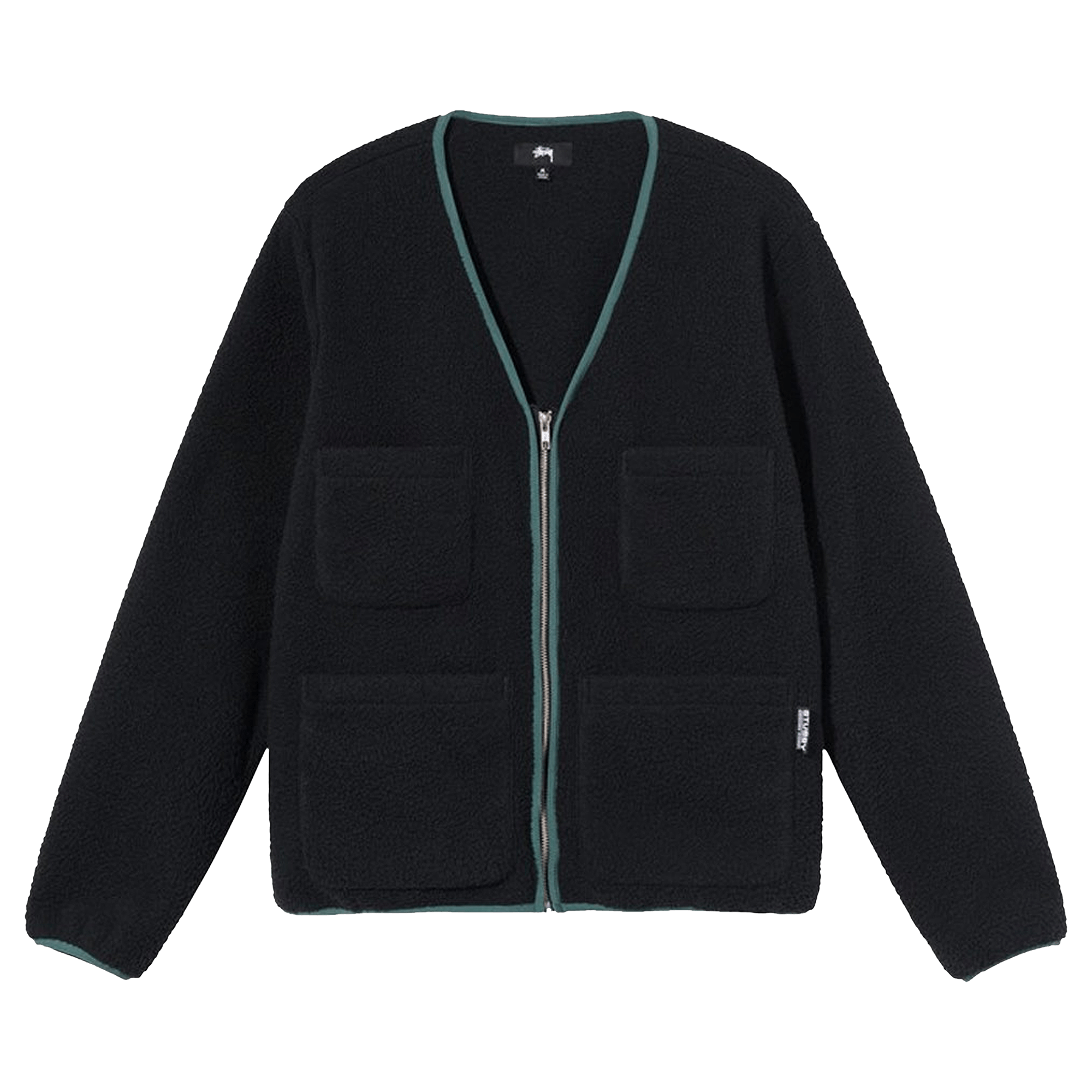 Stussy Polar Fleece Cardigan 'Black'