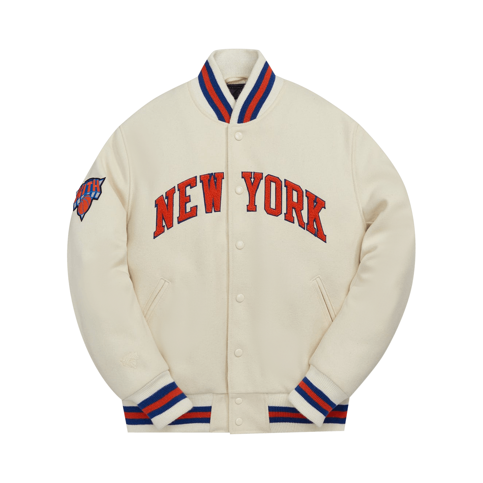 Kith And Golden Bear For New York Knicks Varsity Jacket 'Sandrift'