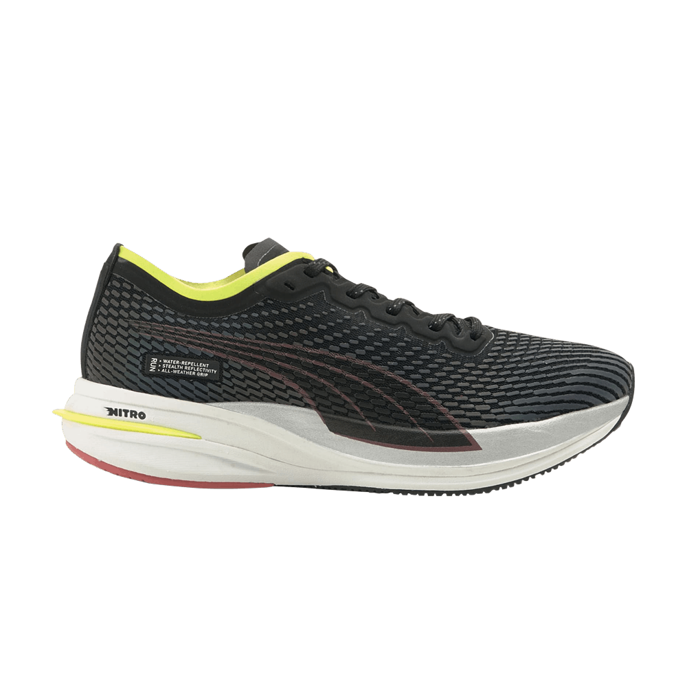 Pre-owned Puma Wmns Deviate Nitro Wtr 'black'