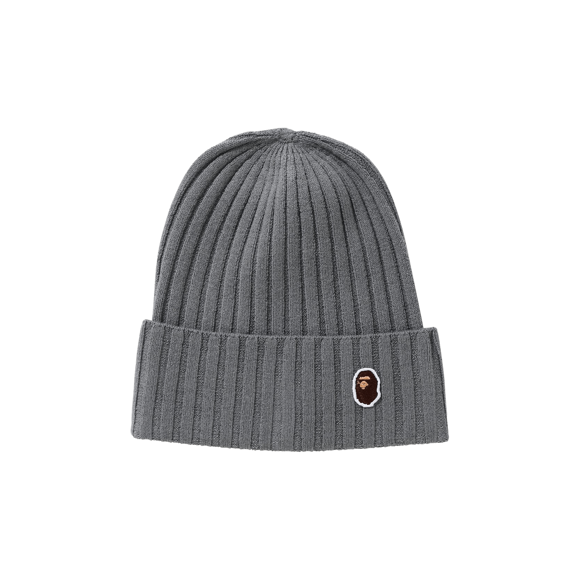 BAPE Ape Head One Point Knit Cap 'Grey'