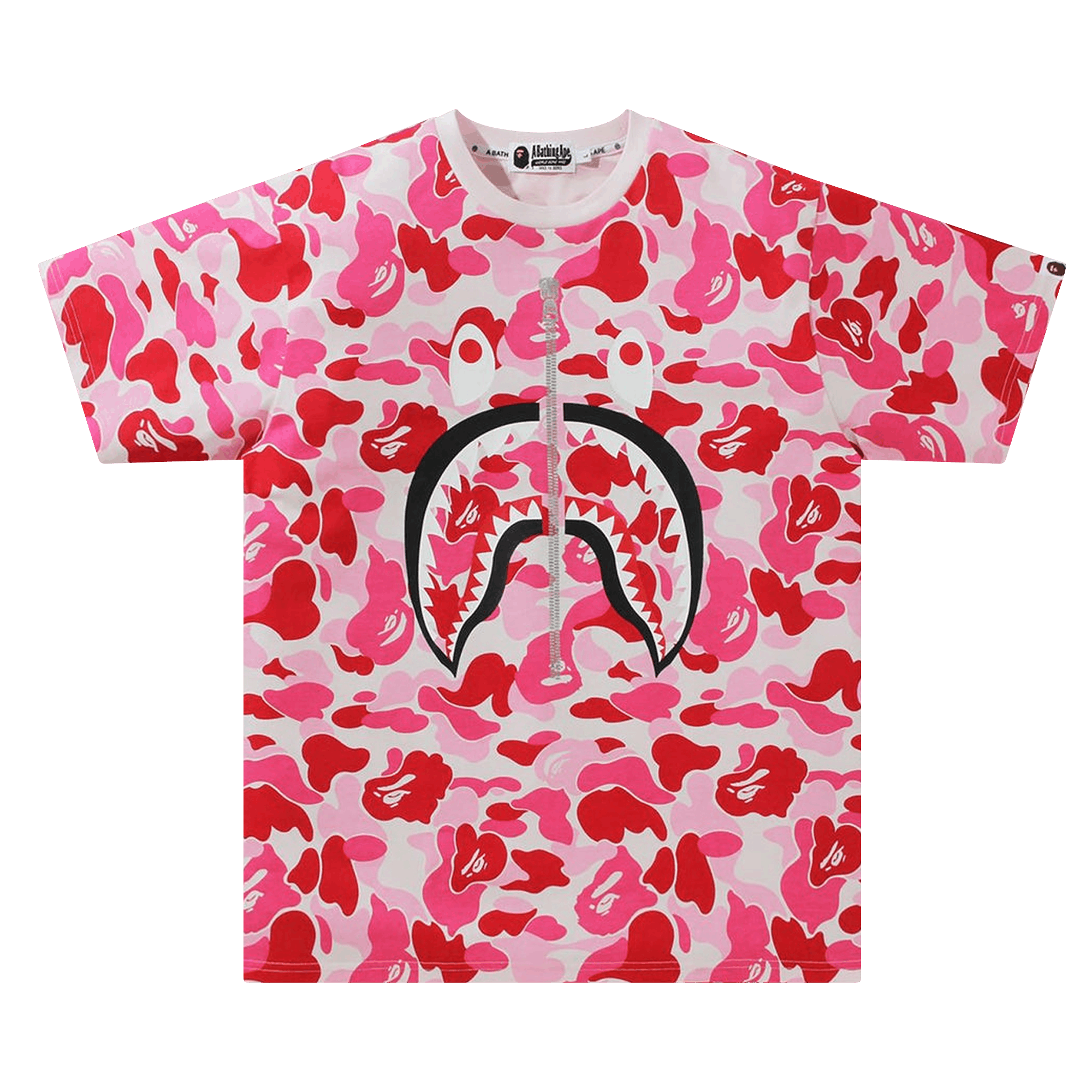 BAPE BAPE BIG ABC CAMO SHARK TEE 'PINK'