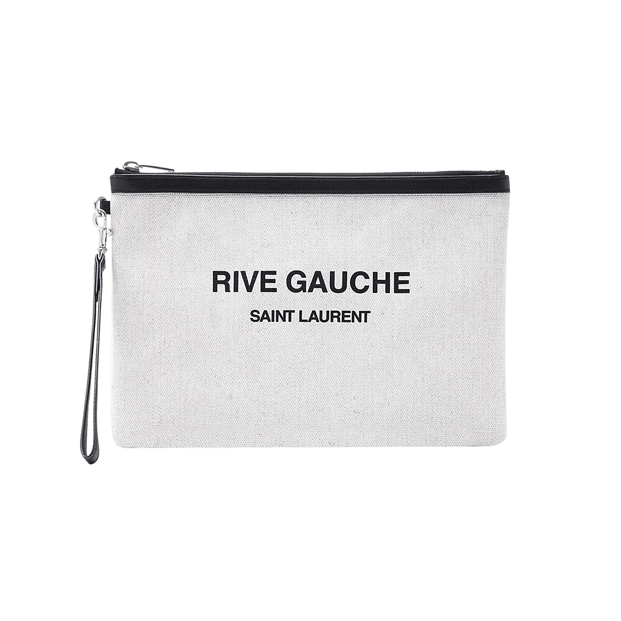 Saint Laurent Rive Gauche Zippered Pouch 'Cream'