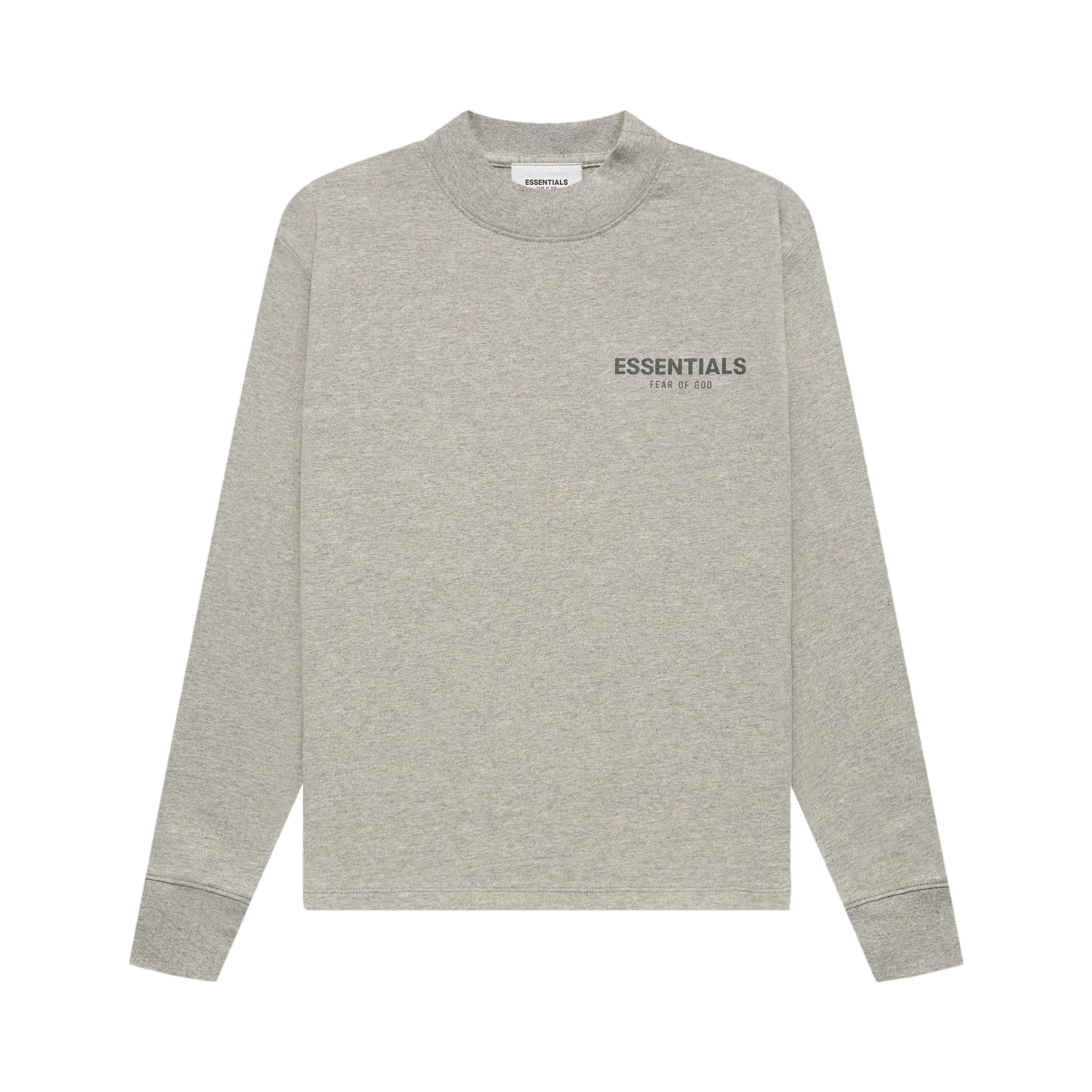 Fear of God Essentials Kids Long-Sleeve Tee 'Dark Heather Oatmeal'