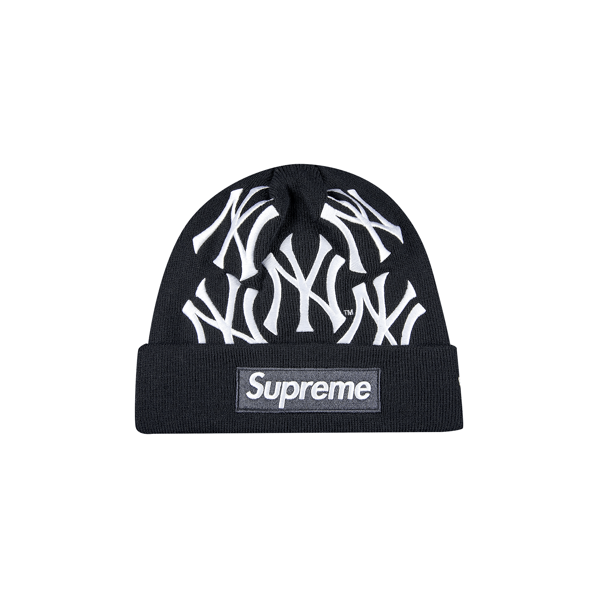 Supreme x New York Yankees x New Era Box Logo Beanie 'Navy'