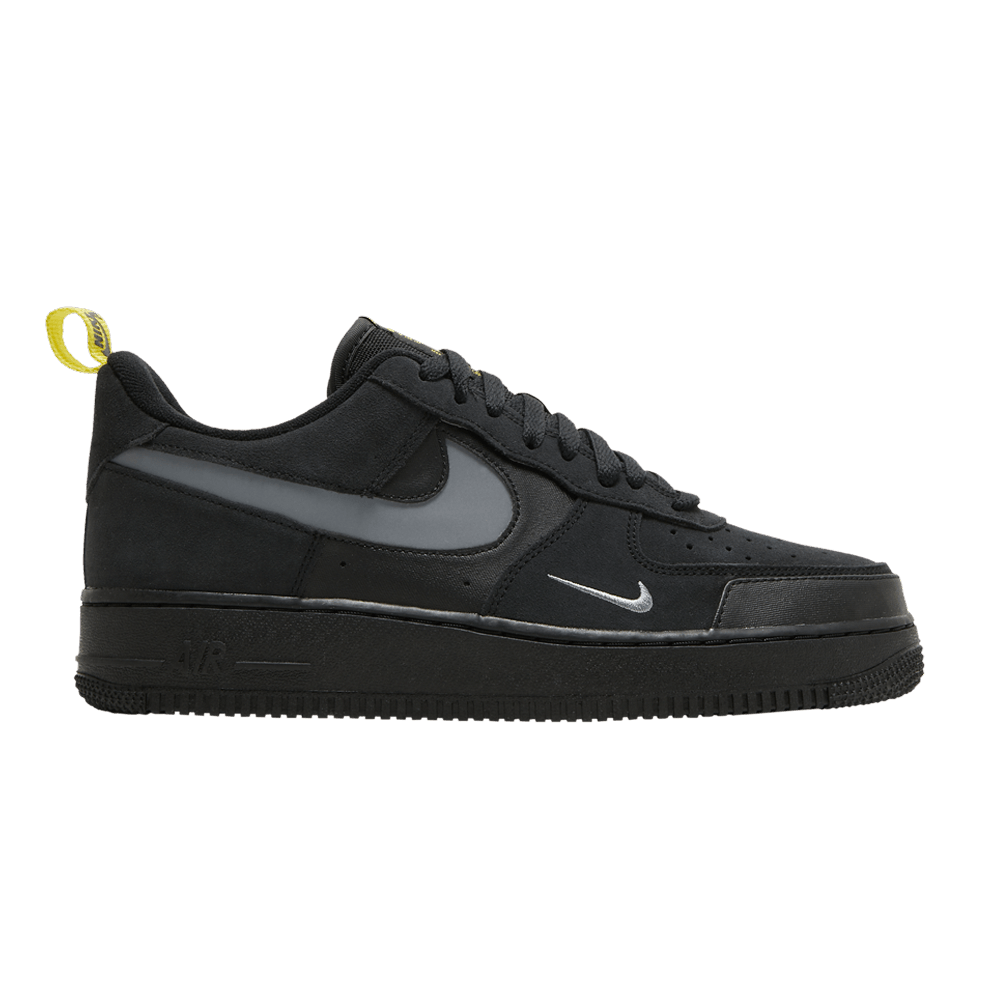 Nike Air Force 1 Low Cut Out Swoosh Black