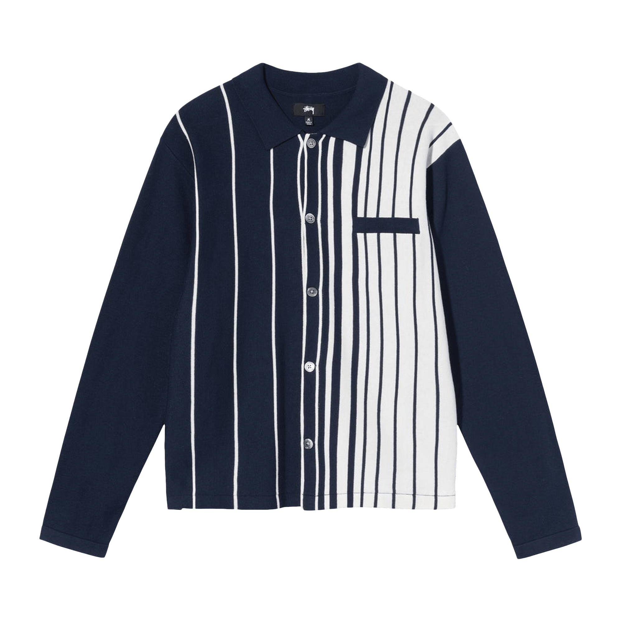 Stussy Striped Knit Shirt 'Navy'