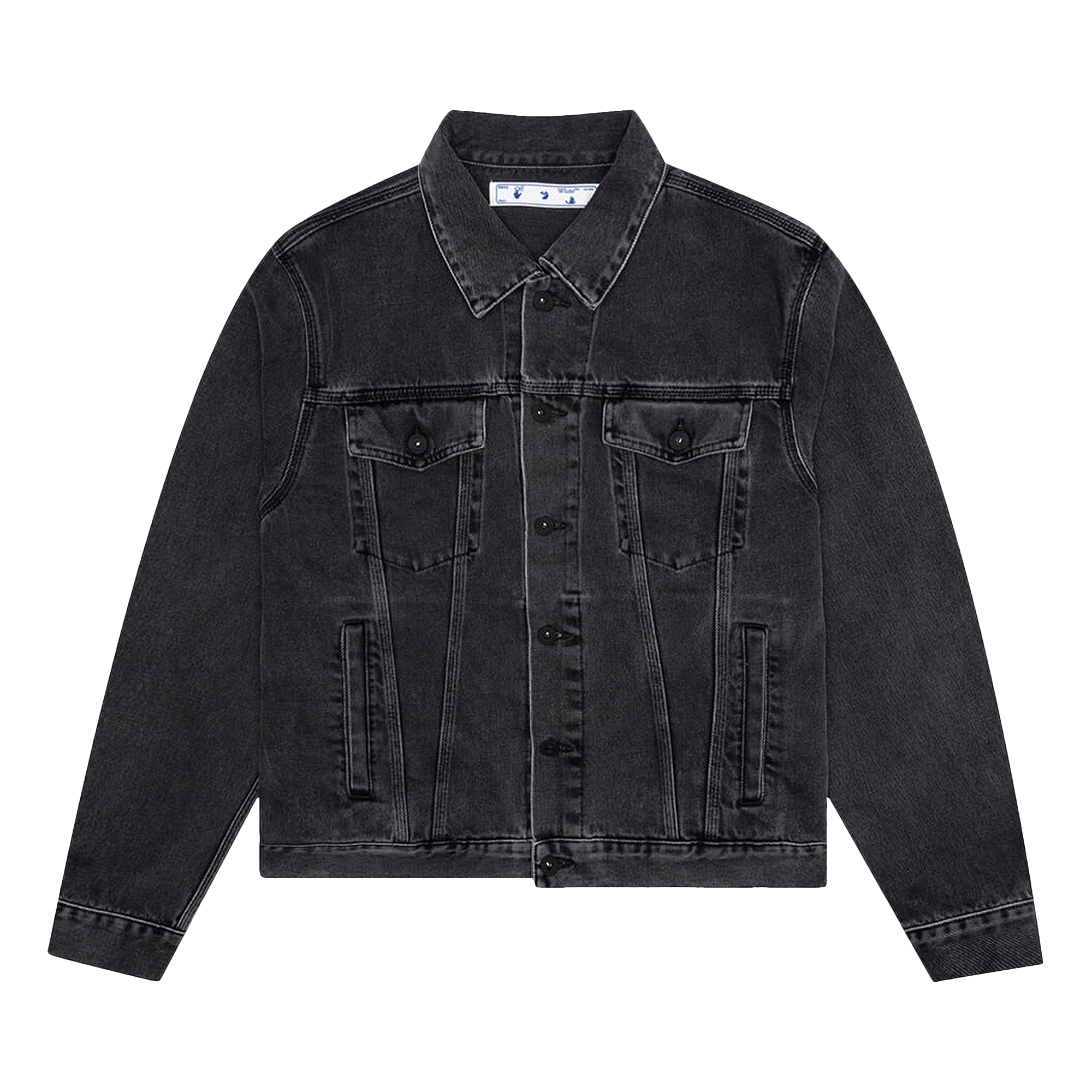 Off-White Negative Mark Slim Denim Jacket 'Medium Grey'