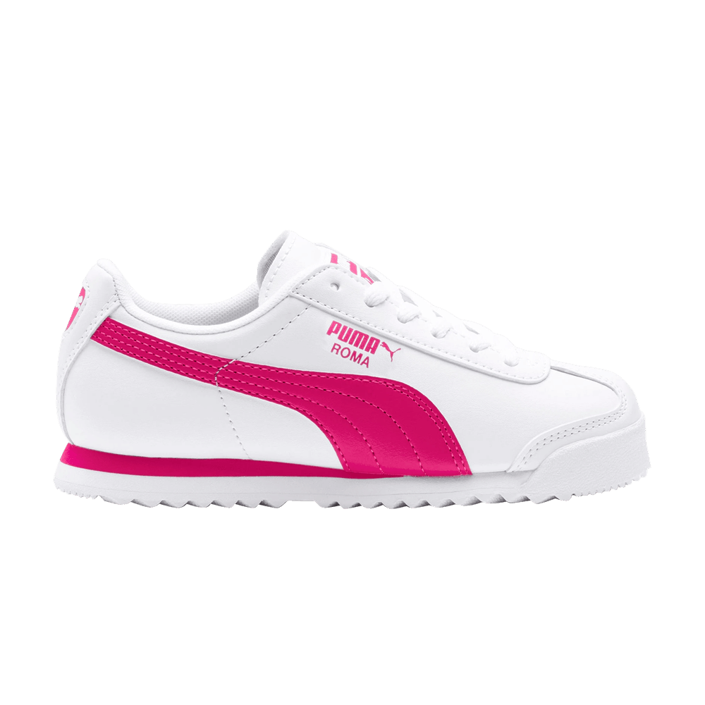 Pre-owned Puma Roma Basic Jr 'white Fuchsia Purple'