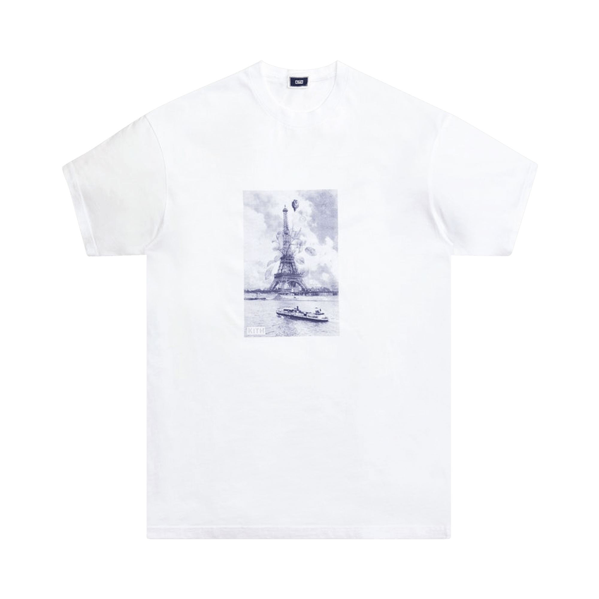Kith Floral Navy Eiffel Tee 'White'
