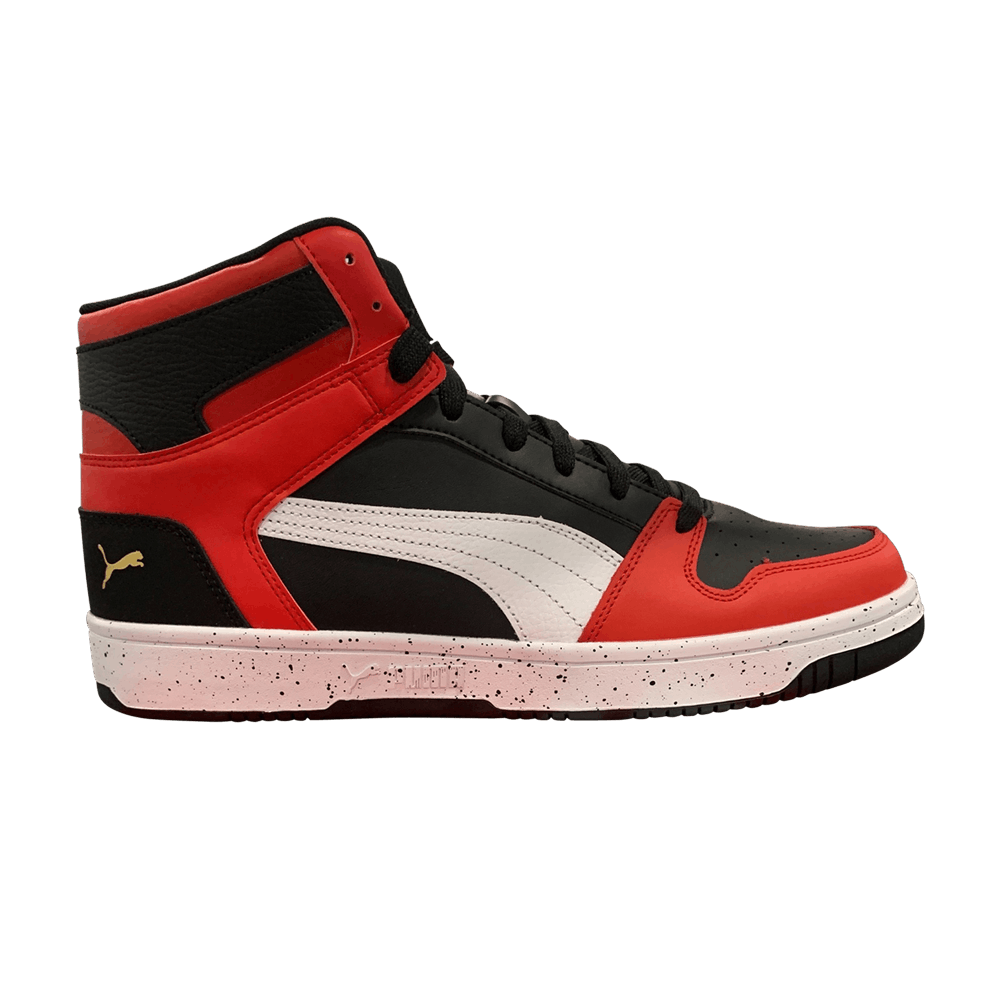 Pre-owned Puma Rebound Layup 'speckle - Black High Risk Red'