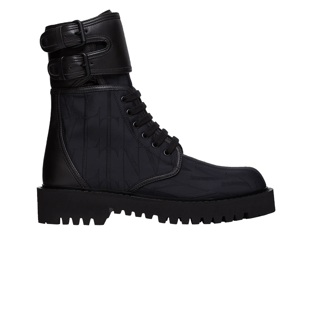 Valentino Campsite Combat Boot 'VLTN Times - Black'