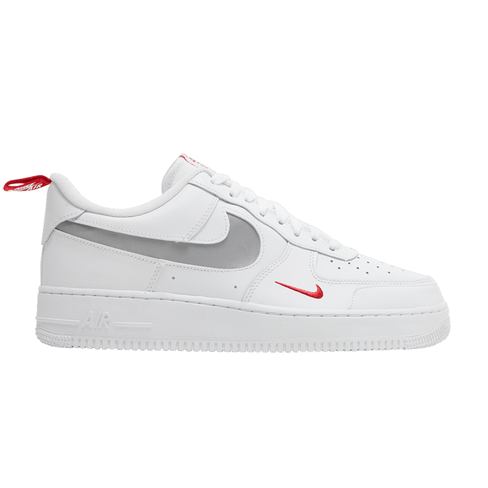 Nike Air Force 1 Low Reflective Swoosh White University Red