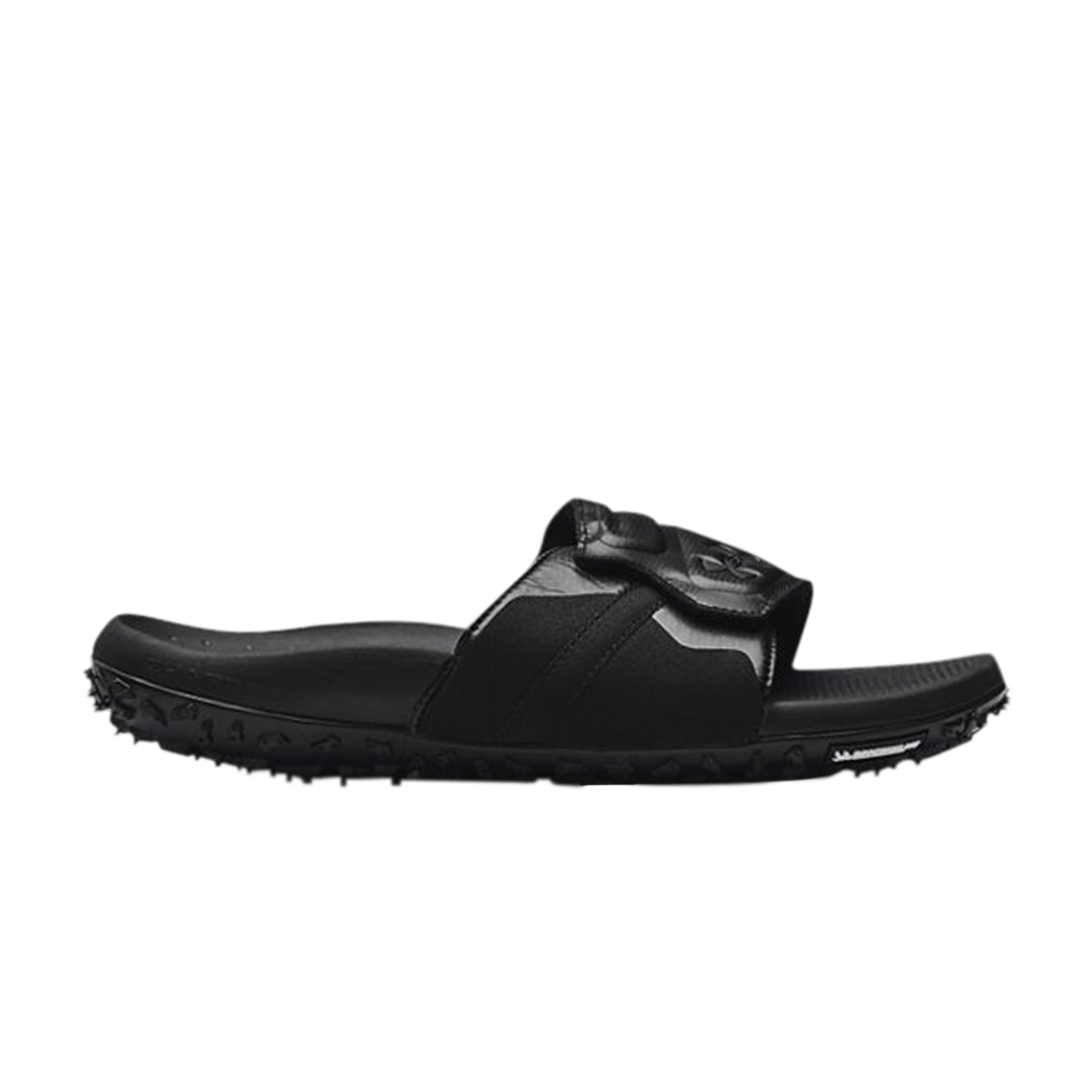 Pre-owned Under Armour Fat Tire Slides 'black'