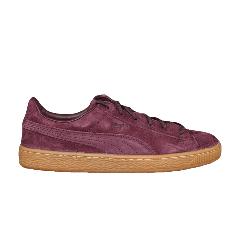 Pre-owned Puma Basket Winterized Taffy Jr 'winetasting' In Red